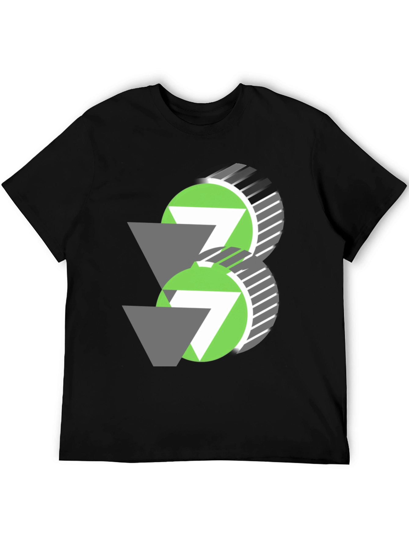 Camiseta Negra con Diseño Abstracto Moderno