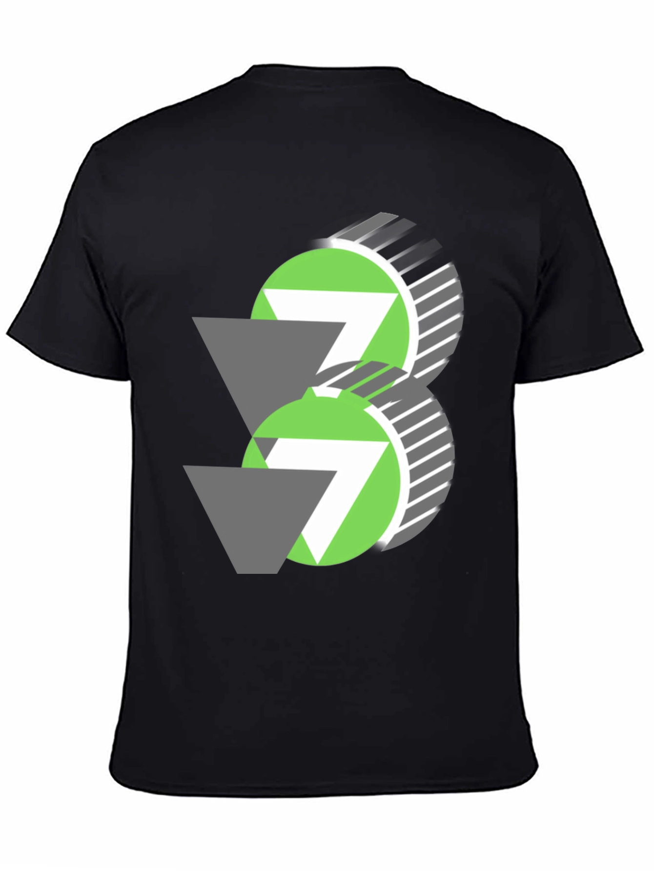 Camiseta Negra con Diseño Abstracto Moderno