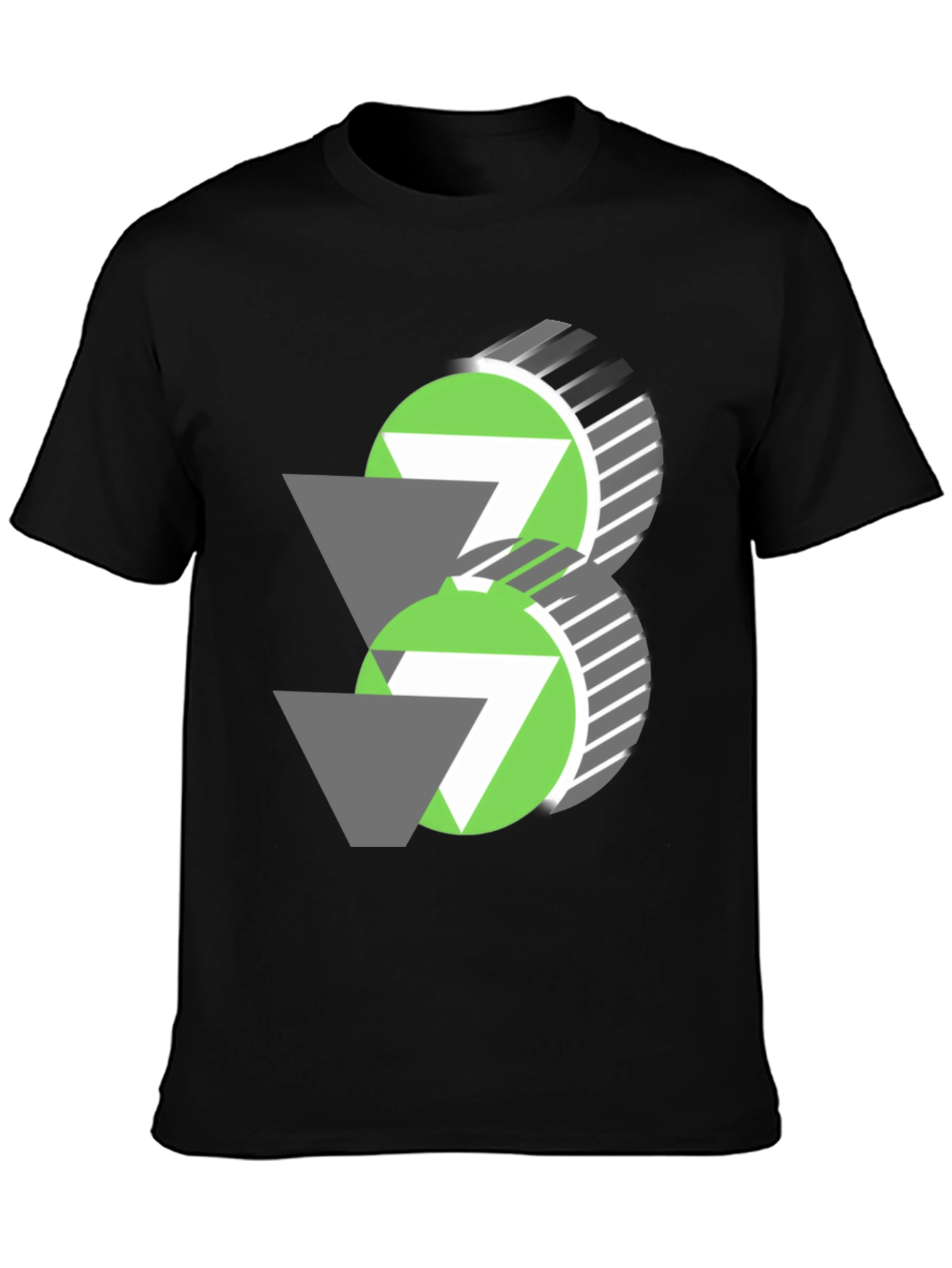 Camiseta Negra con Diseño Abstracto Moderno