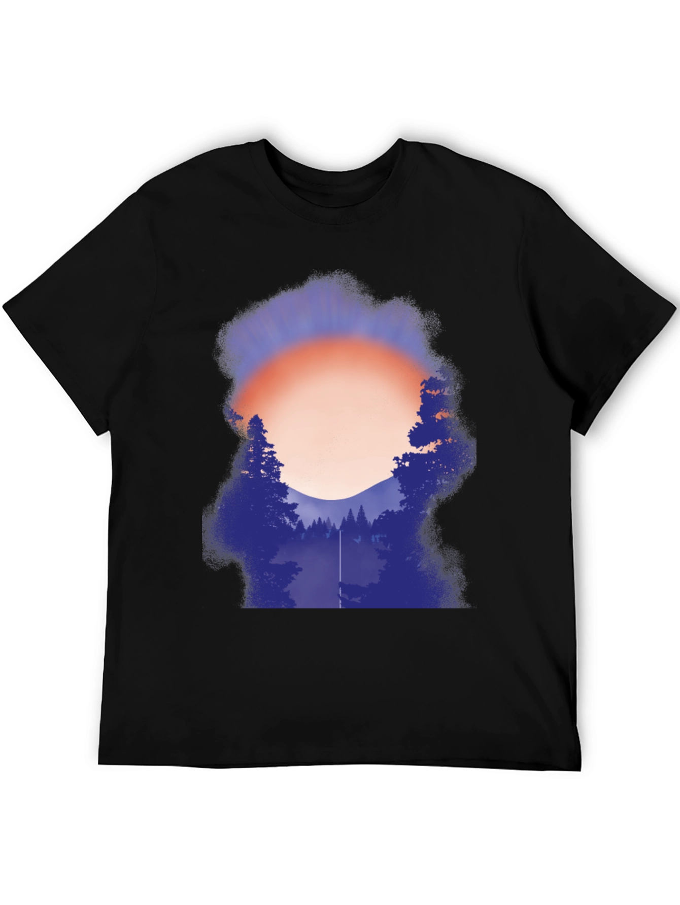Camiseta Gráfica Hombre - Atardecer en el Bosque