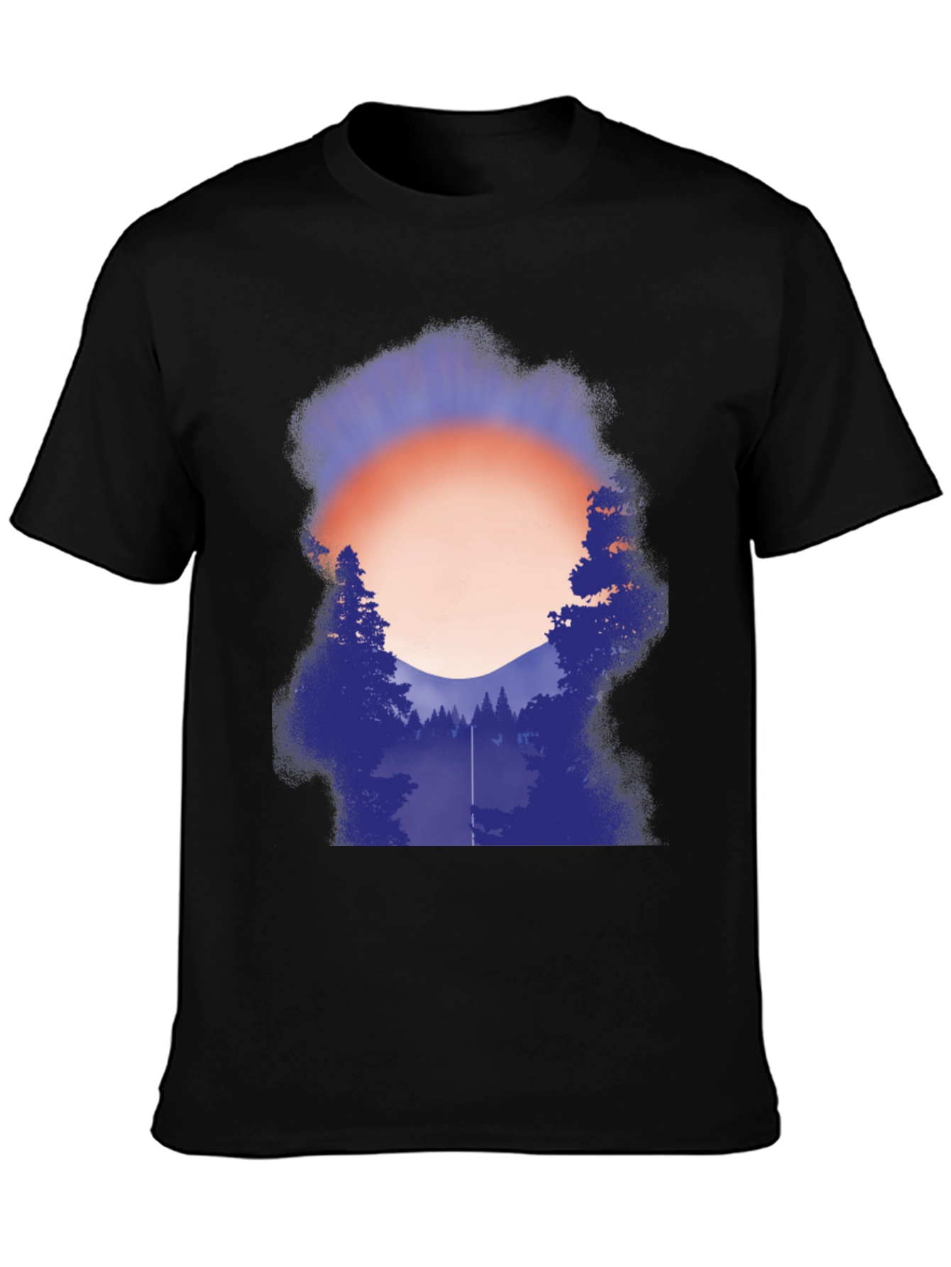 Camiseta Gráfica Hombre - Atardecer en el Bosque