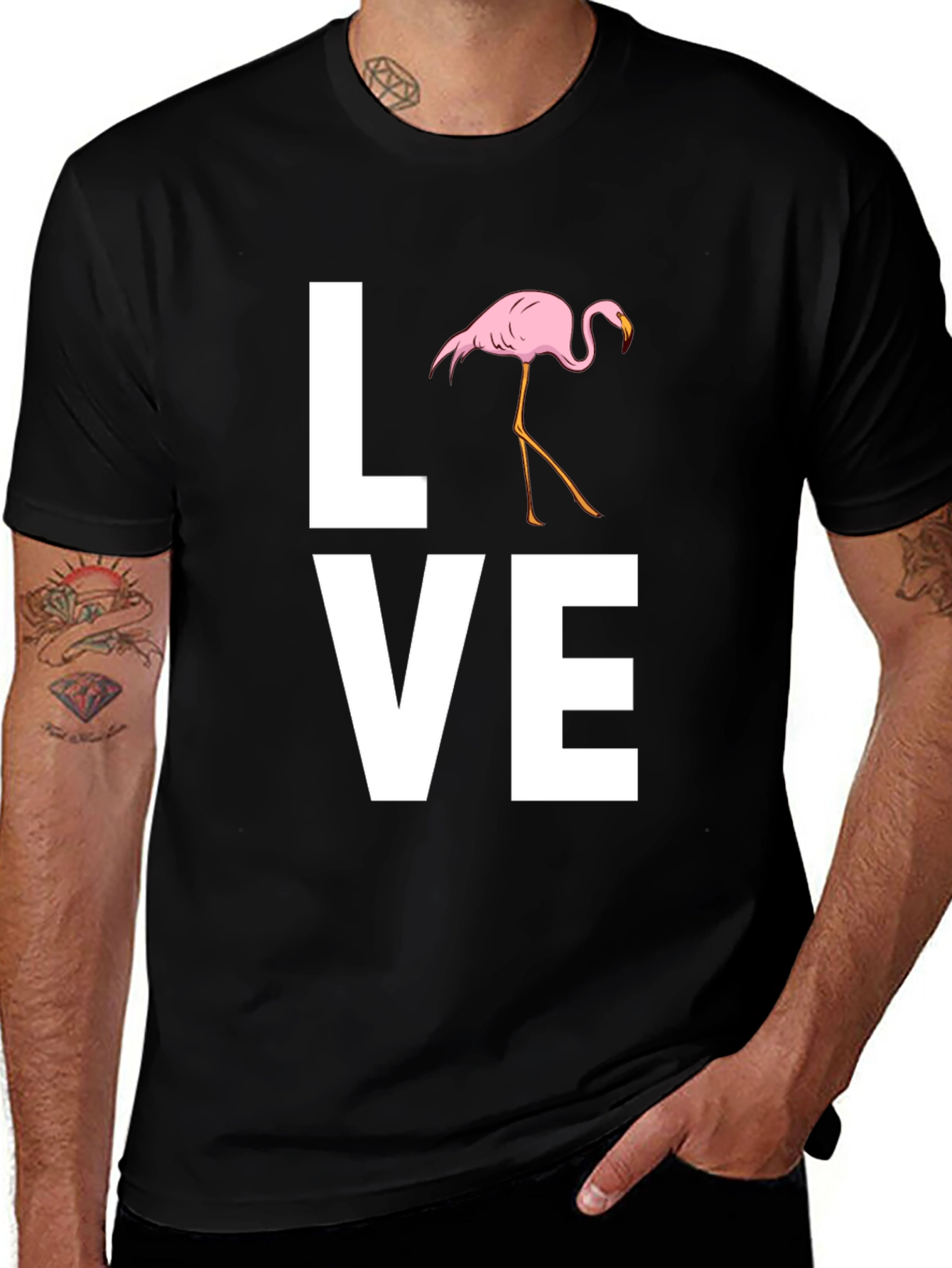 Camiseta Negra LOVE Flamenco para Hombre
