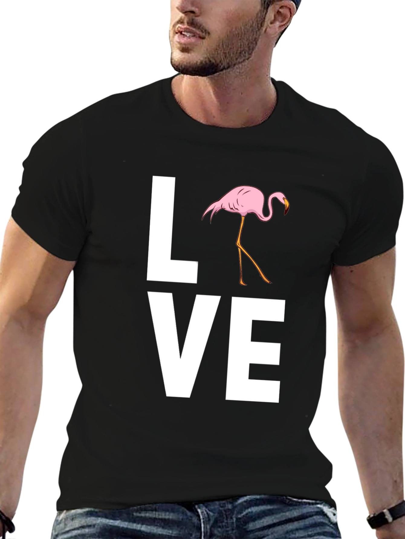 Camiseta Negra LOVE Flamenco para Hombre