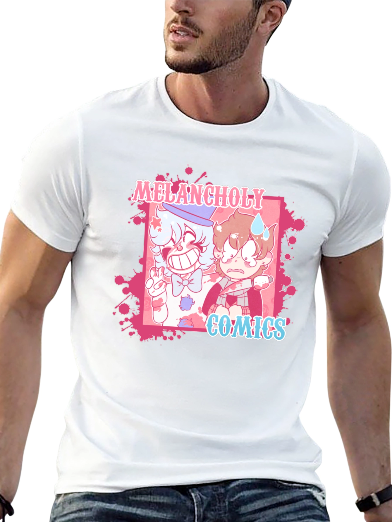 Camiseta Negra Melancholy Comics
