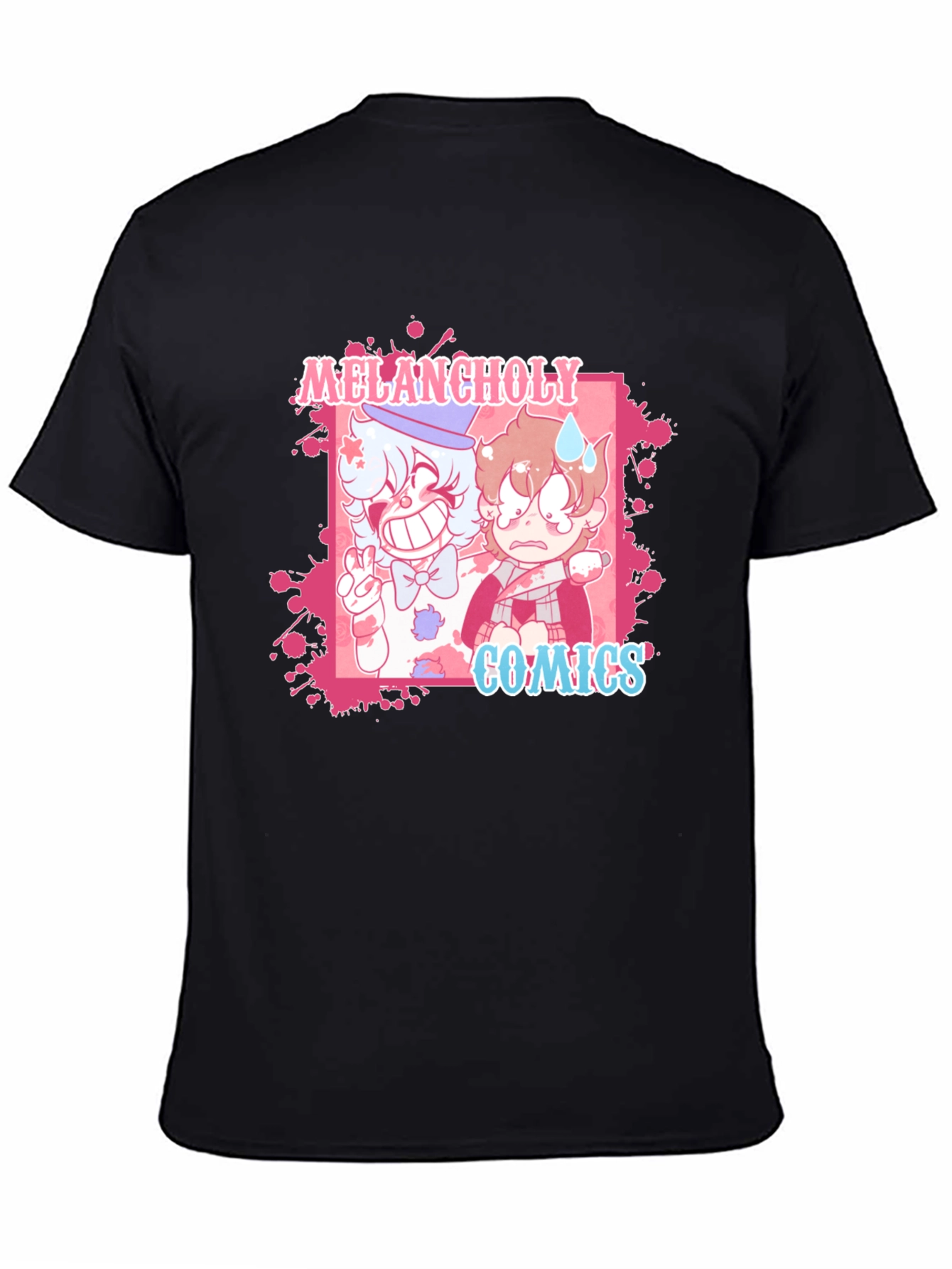 Camiseta Negra Melancholy Comics
