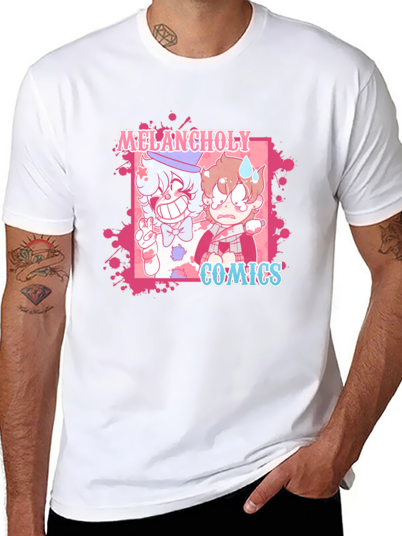 Camiseta Negra Melancholy Comics
