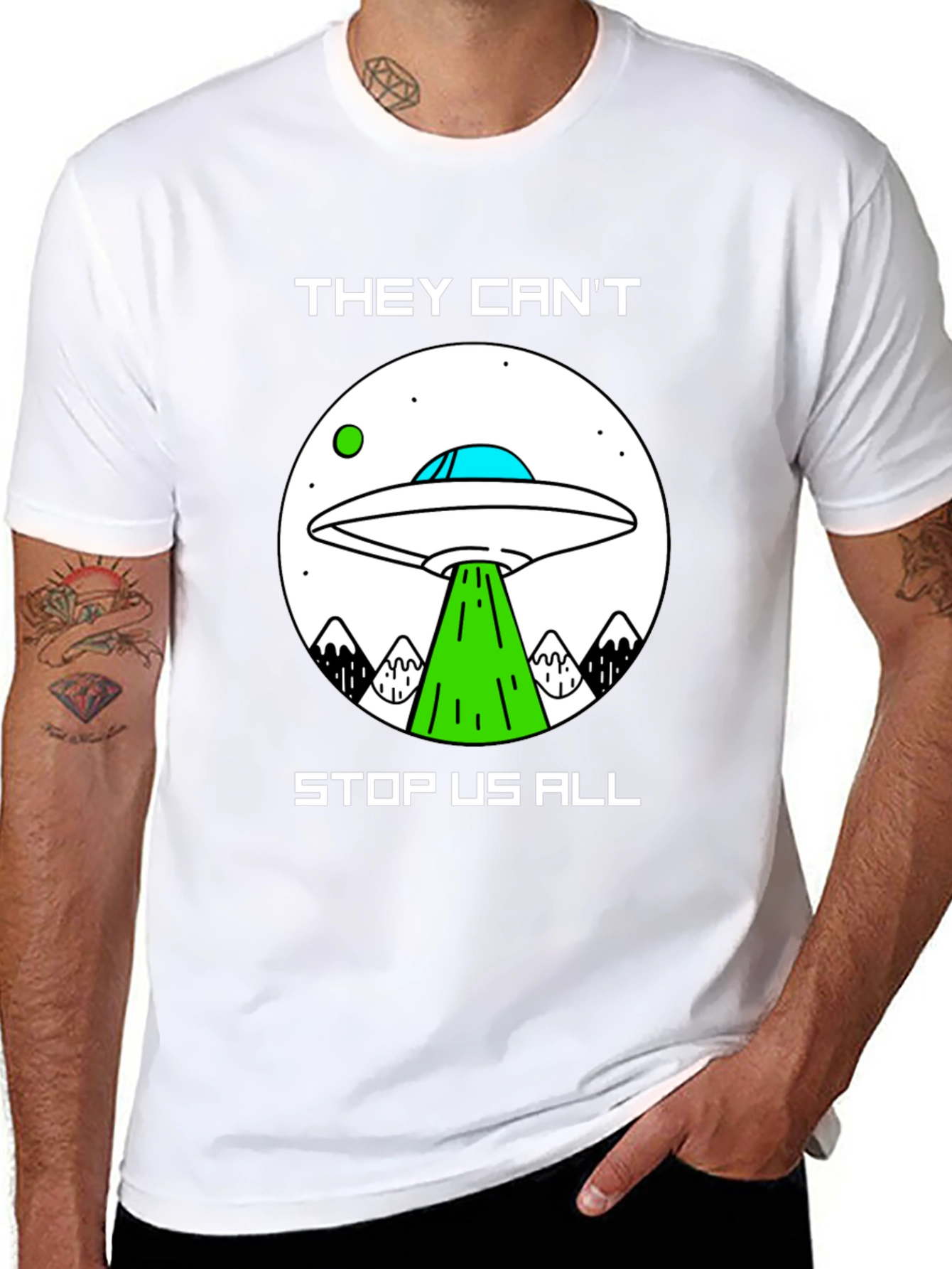 Camiseta Negra: ¡No Pueden Detenernos! OVNI