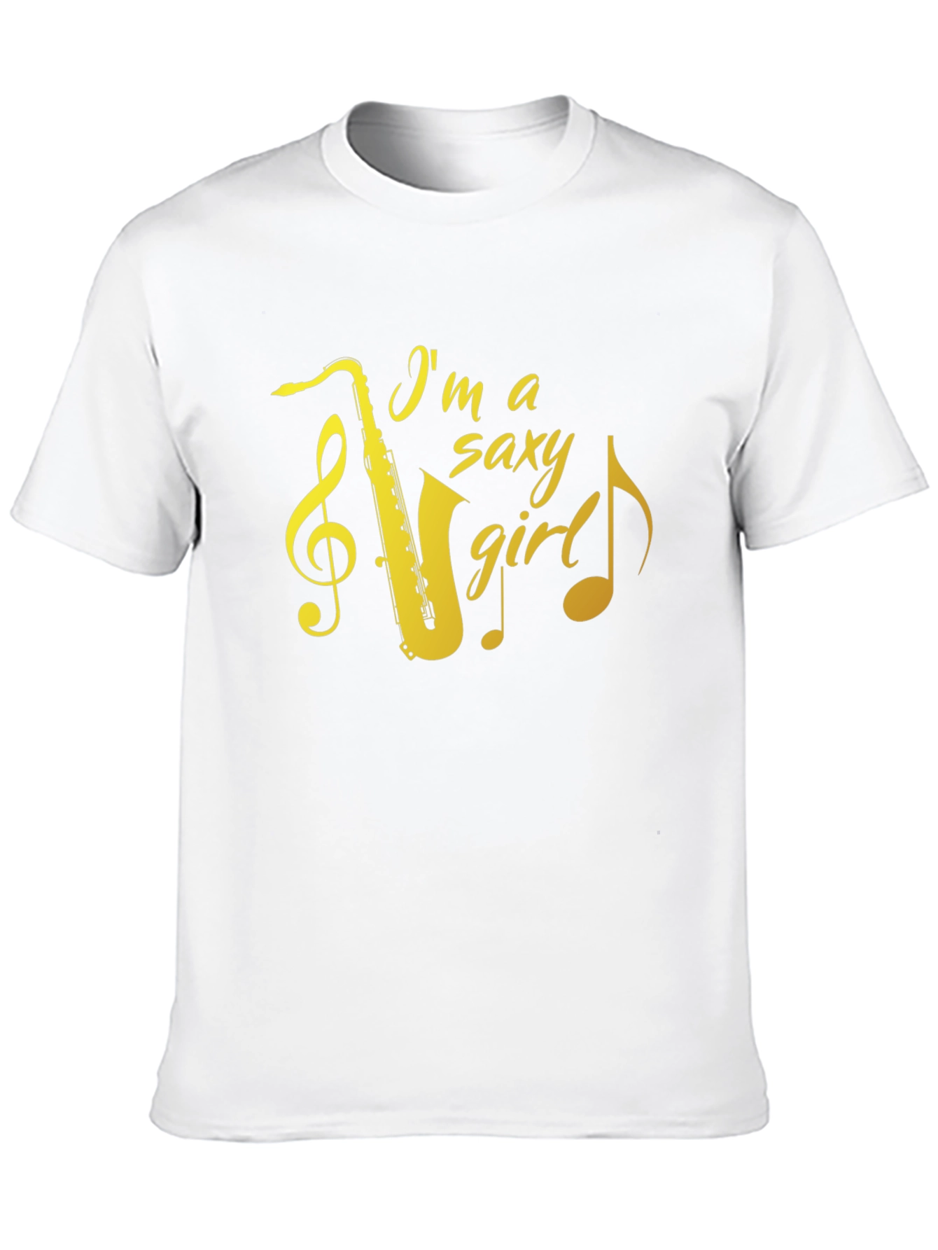 Camiseta Negra Saxy Girl con Saxofón