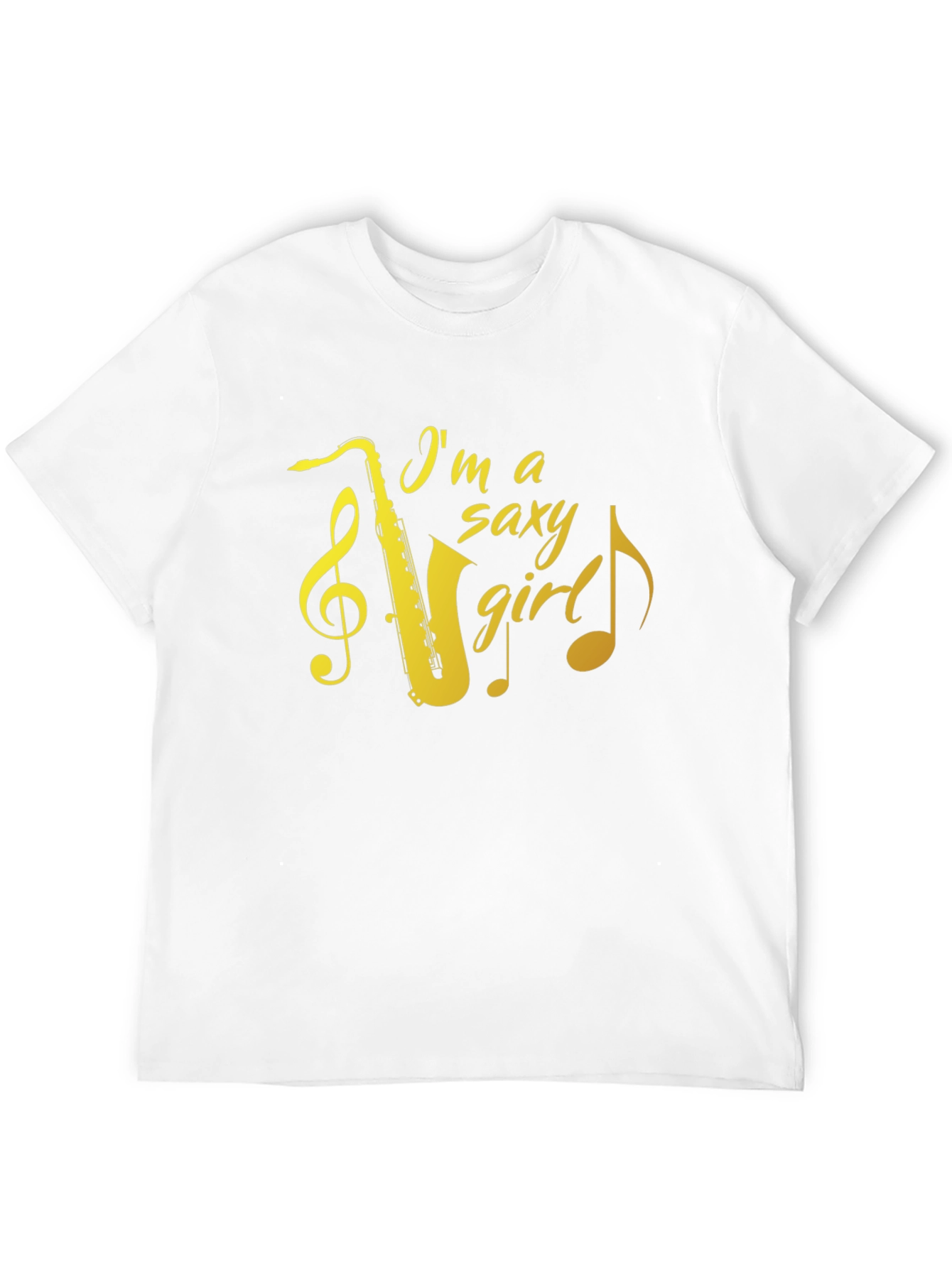 Camiseta Negra Saxy Girl con Saxofón