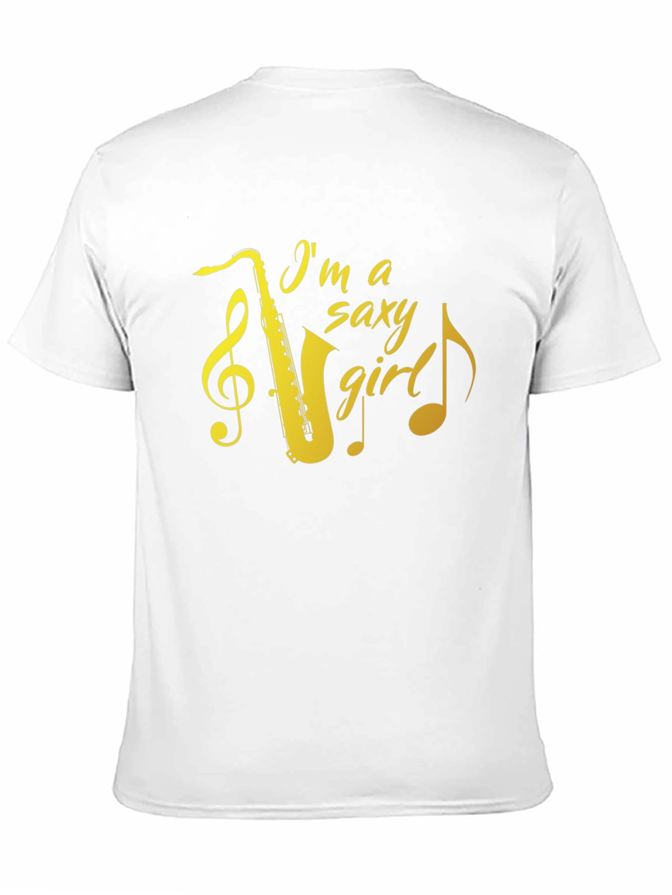 Camiseta Negra Saxy Girl con Saxofón