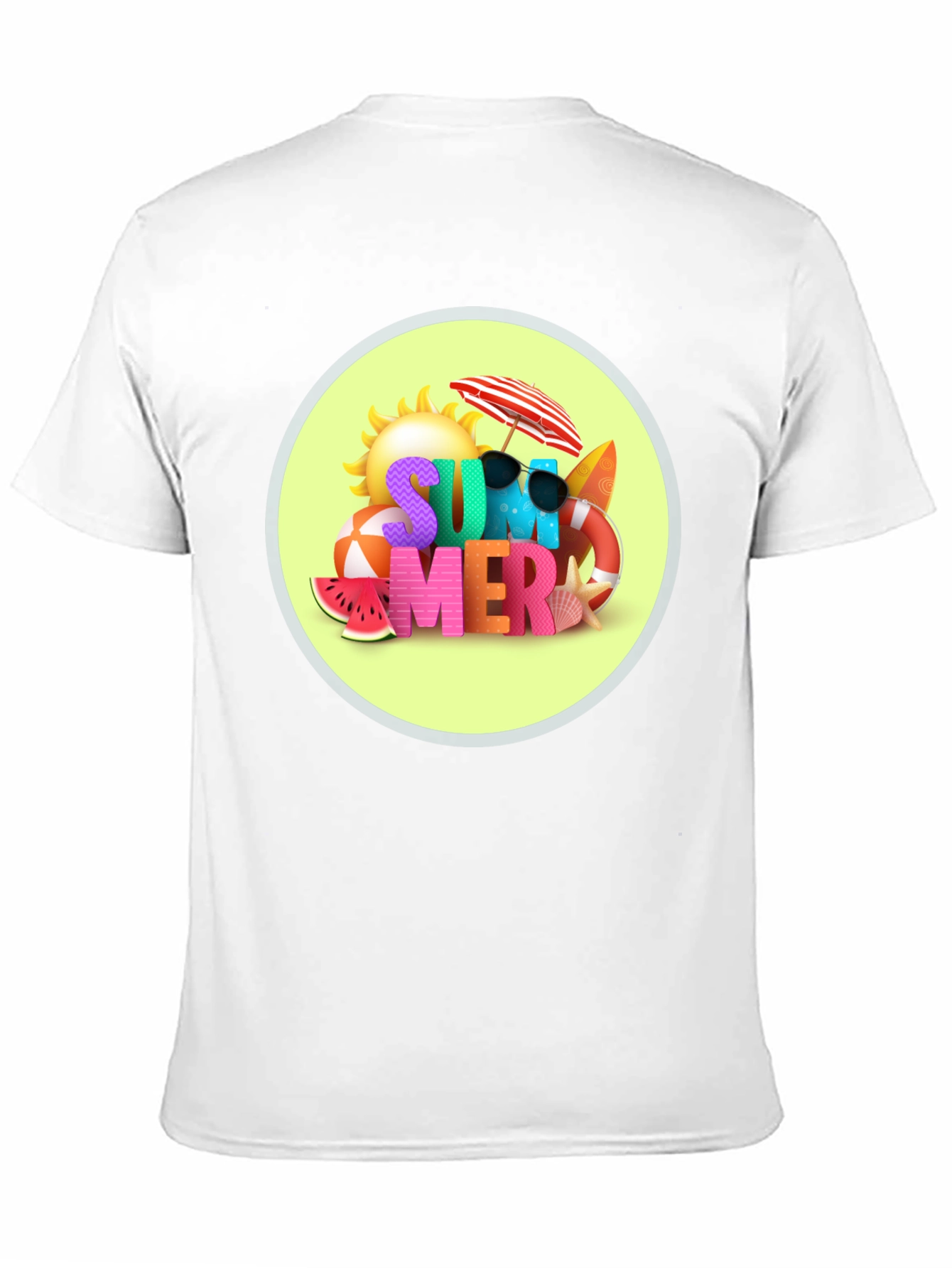 Camiseta Negra Estampado Verano