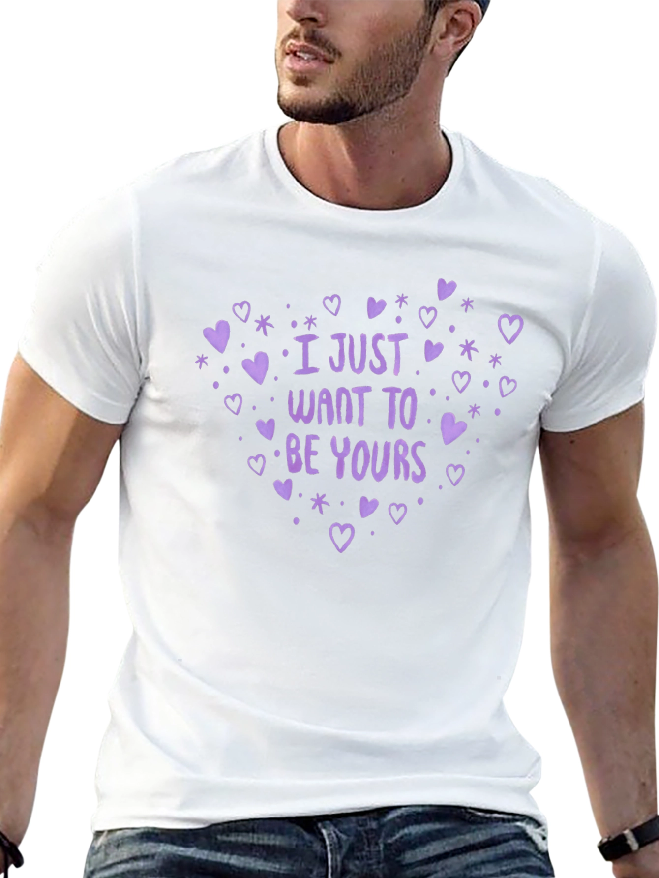 Camiseta Negra con Diseño Romántico Be Yours