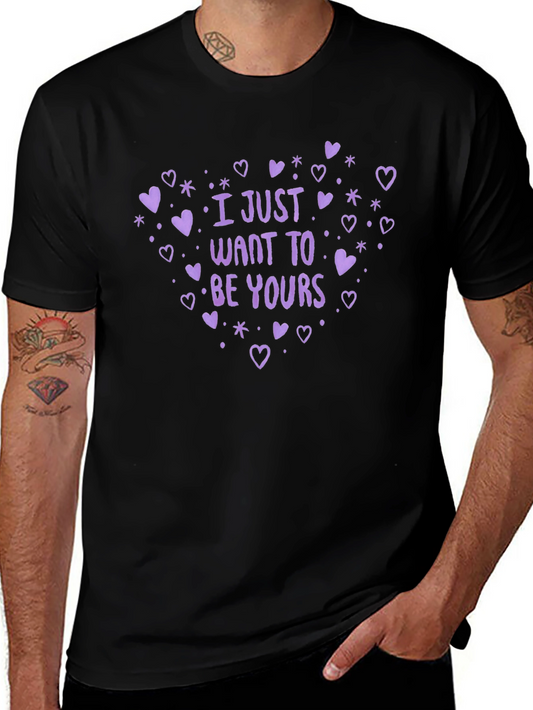 Camiseta Negra con Diseño Romántico Be Yours