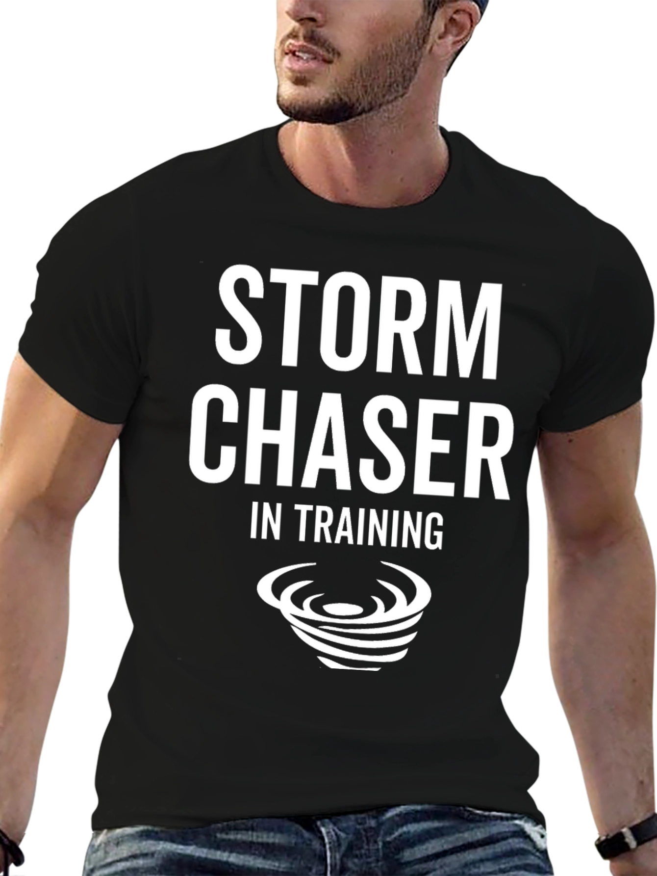 Camiseta Negra Storm Chaser in Training