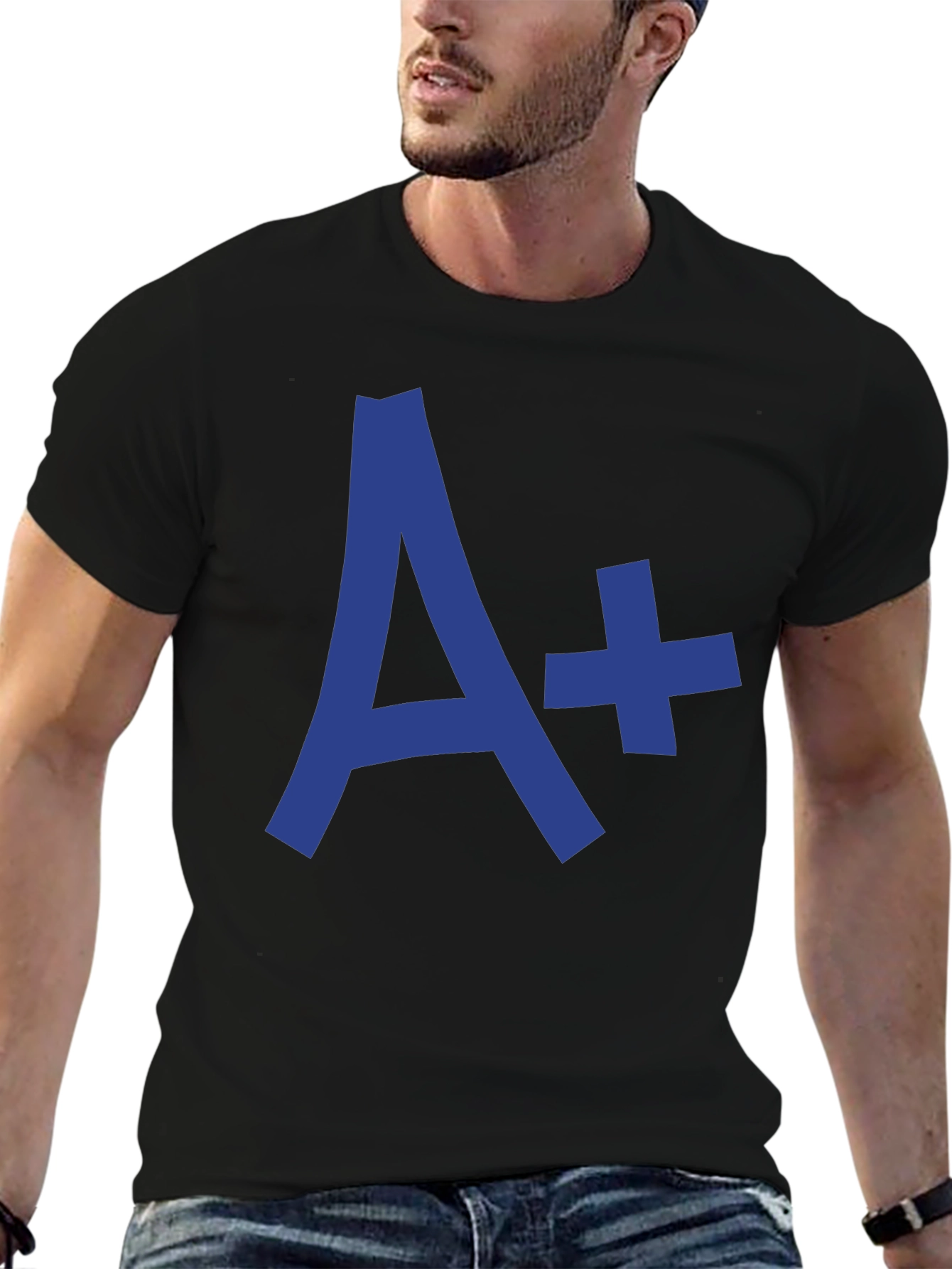 Camiseta Negra A+ - Estilo Casual y Confortable