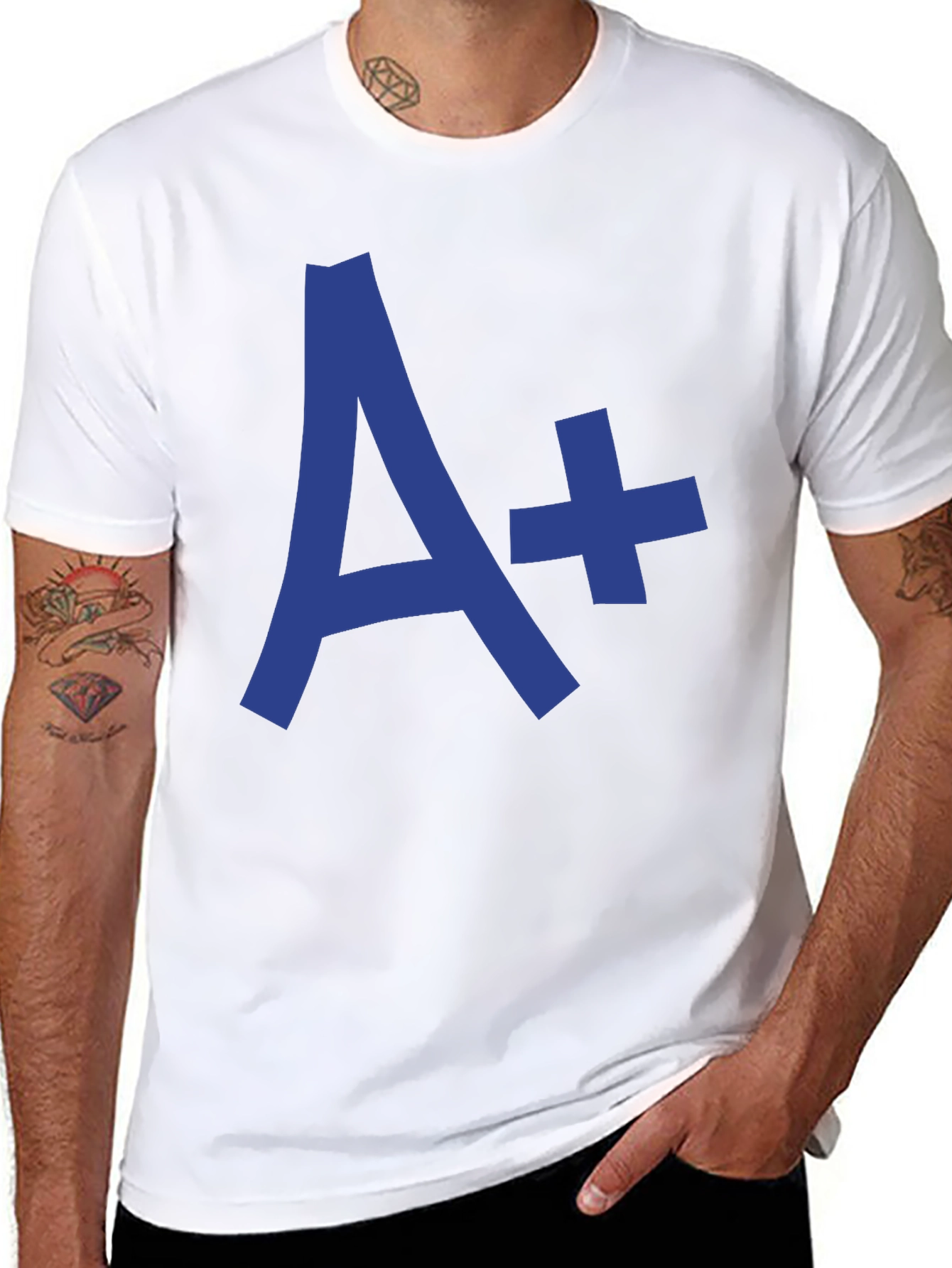 Camiseta Negra A+ - Estilo Casual y Confortable