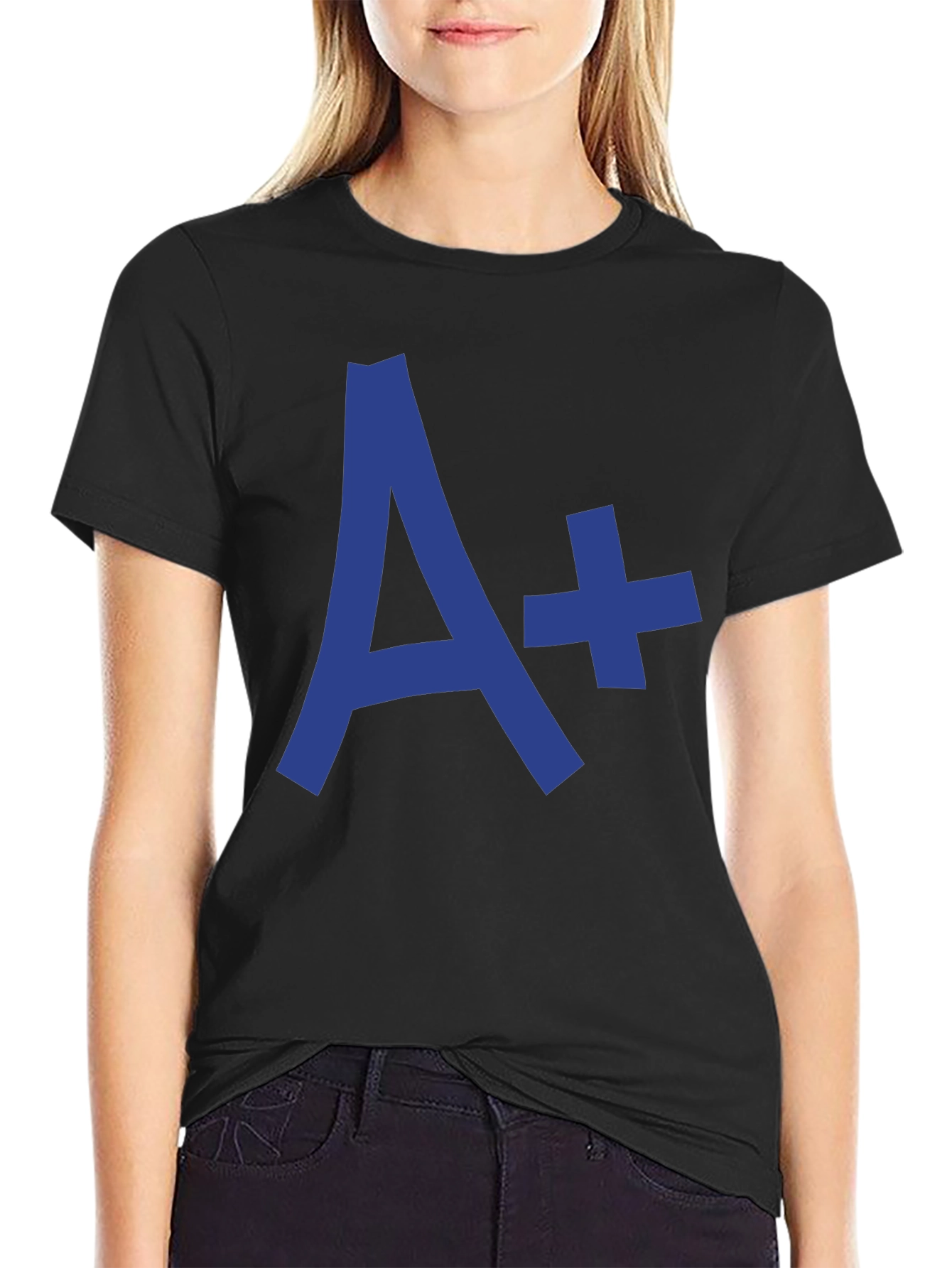 Camiseta Negra A+ - Estilo Casual y Confortable