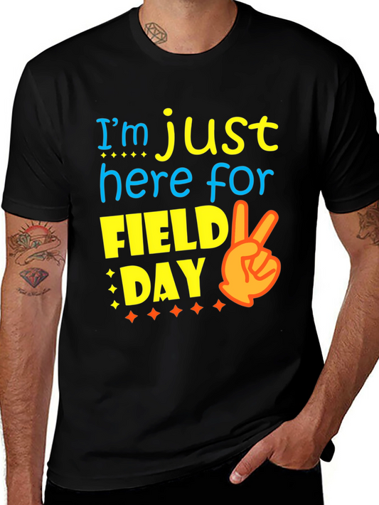 Camiseta Negra Divertida Día de Campo