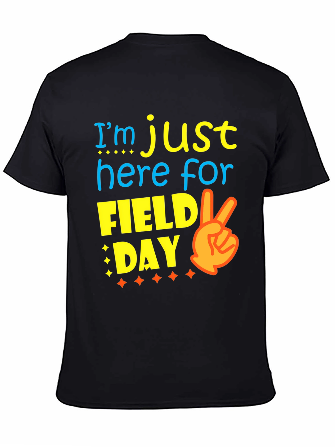 Camiseta Negra Divertida Día de Campo
