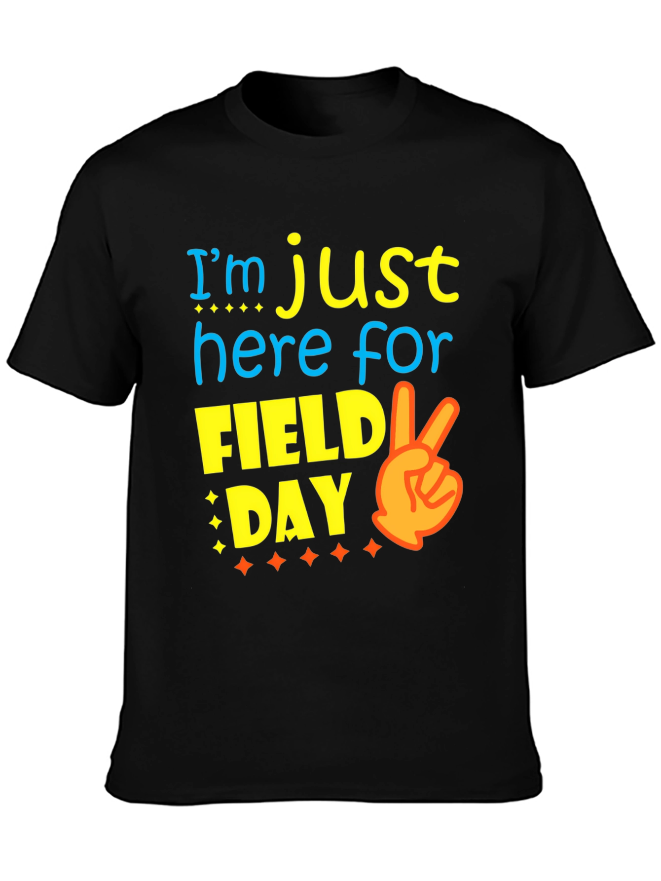 Camiseta Negra Divertida Día de Campo