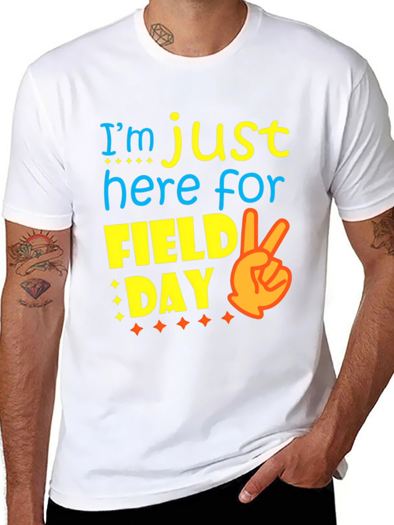 Camiseta Negra Divertida Día de Campo