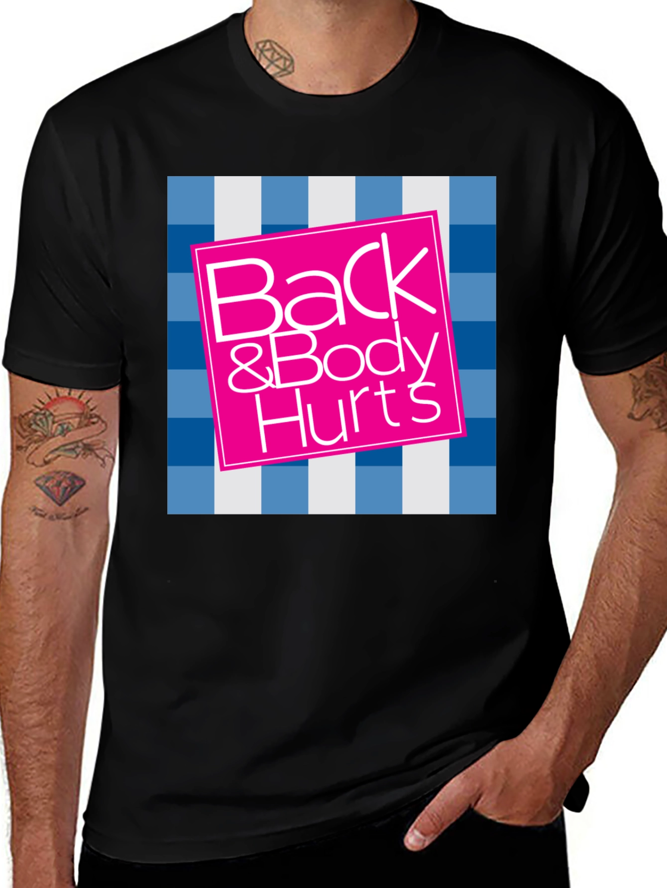Camiseta Negra Back & Body Hurts