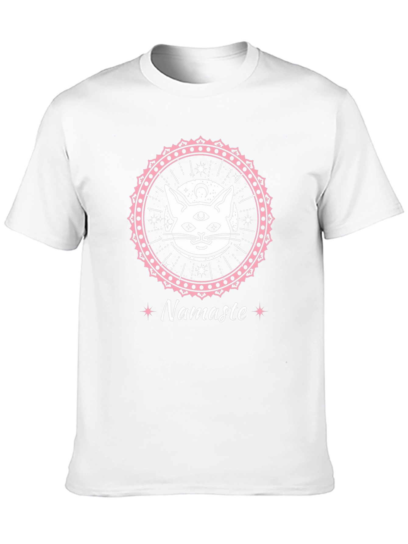 Camiseta Negra con Diseño de Gato Namaste