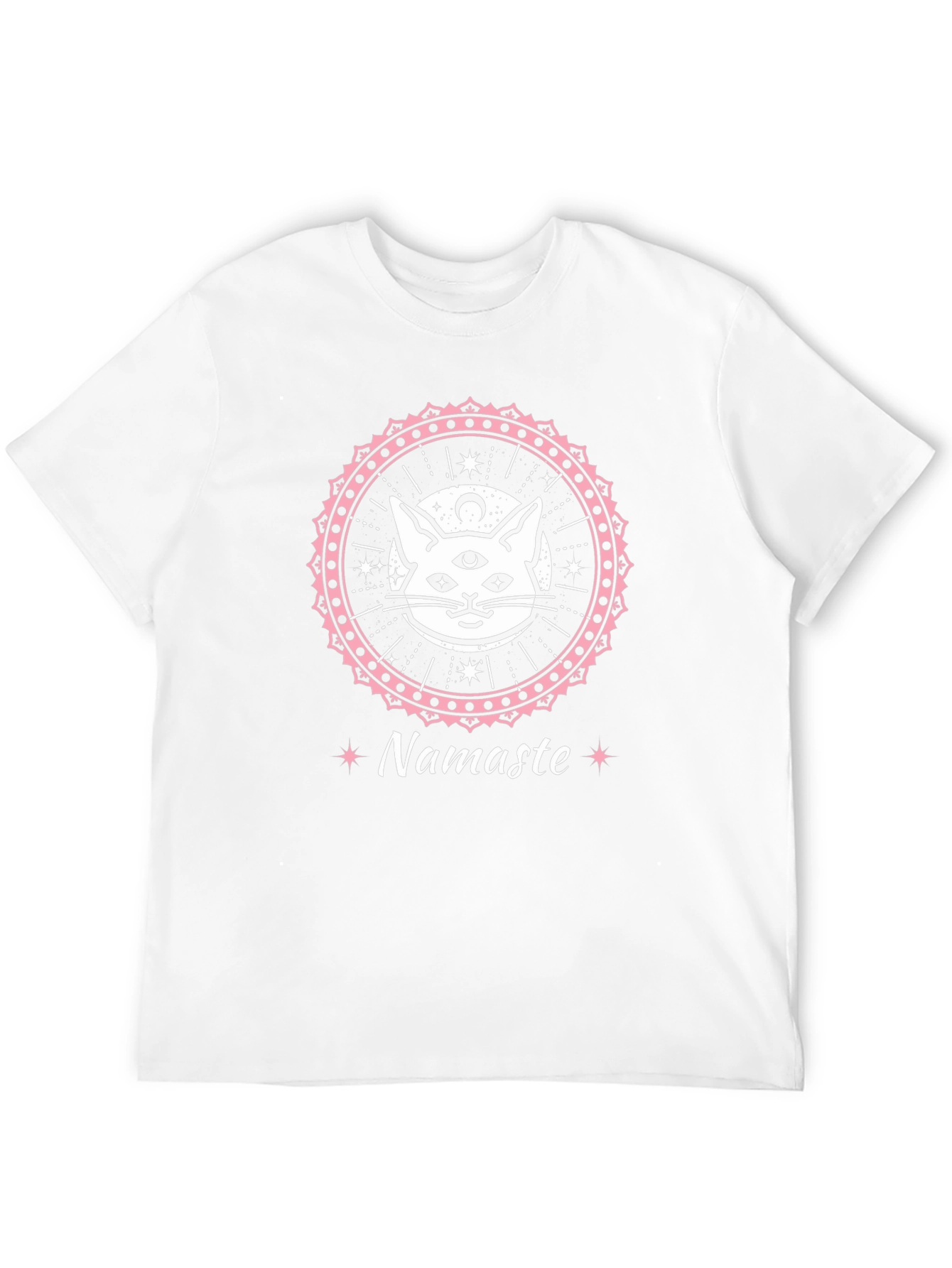 Camiseta Negra con Diseño de Gato Namaste
