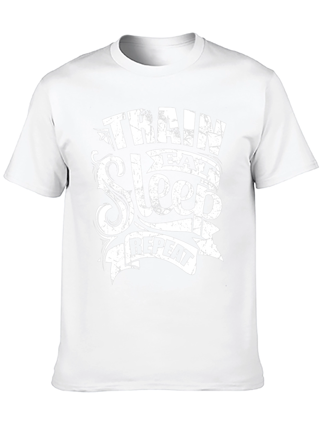 Camiseta Negra Hombre: Entrena Come Duerme Repite