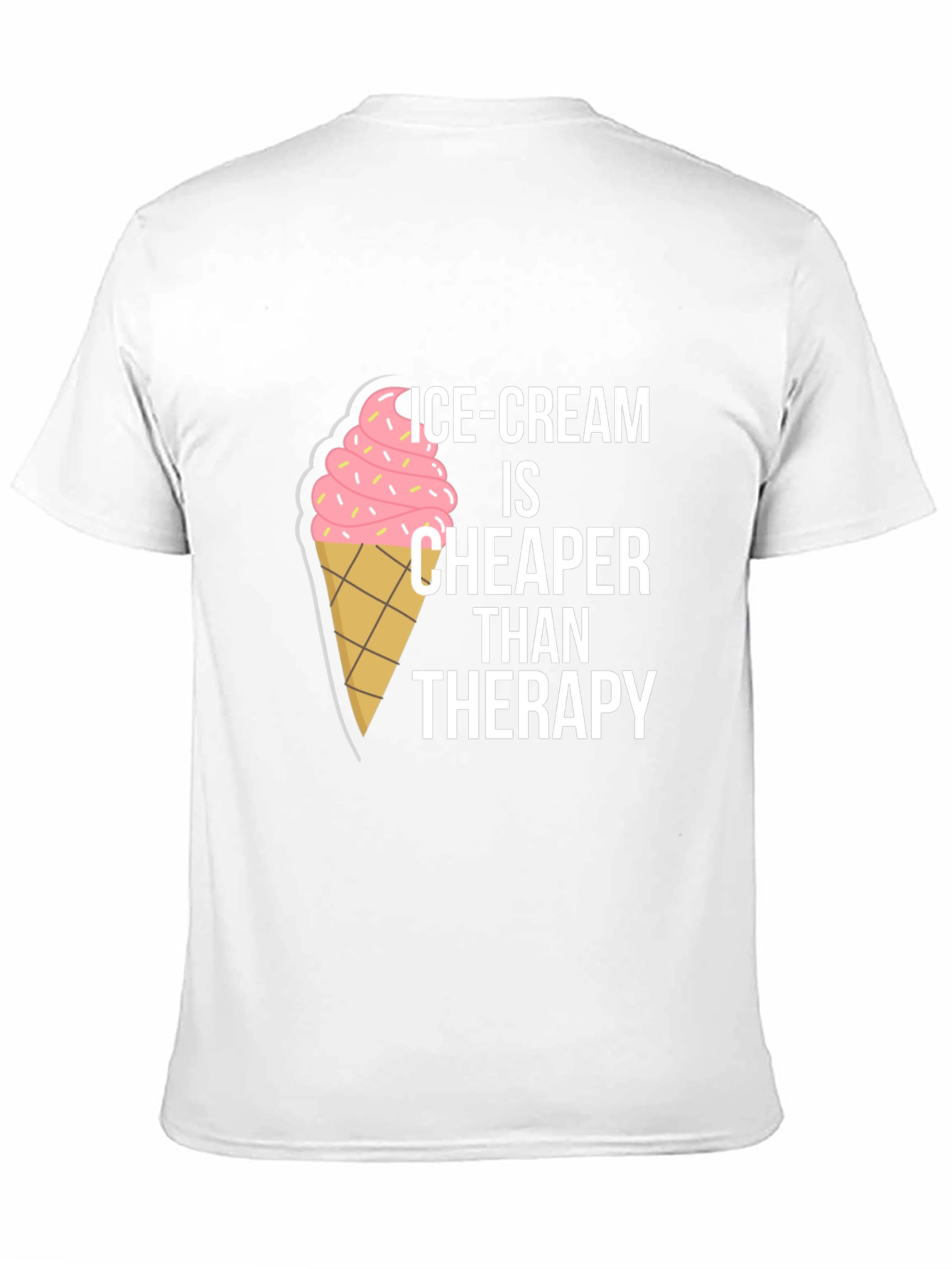 Camiseta Negra con Diseño Helado - Terapia Económica