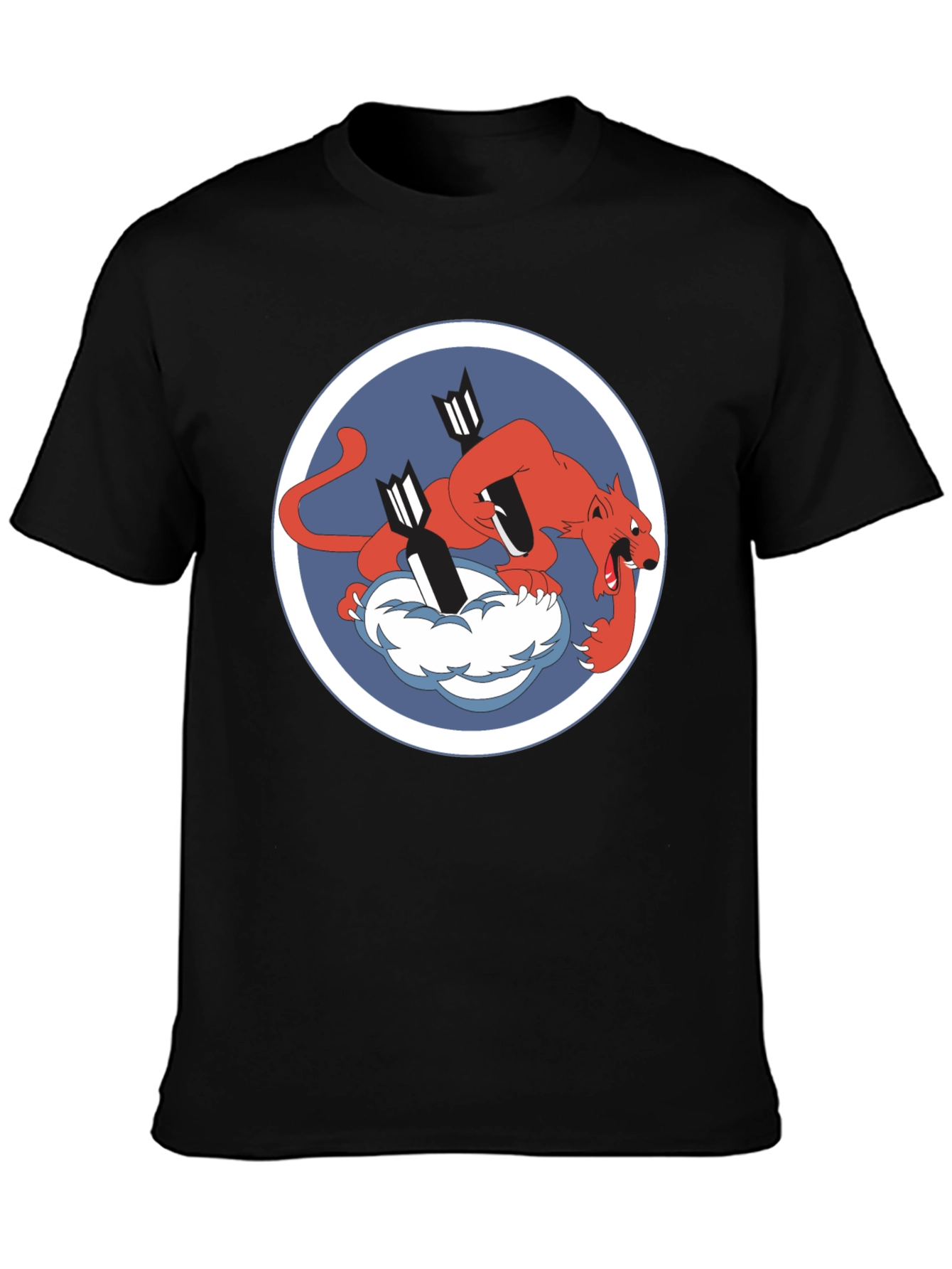Camiseta Negra con Diseño de Tigre Bombardero