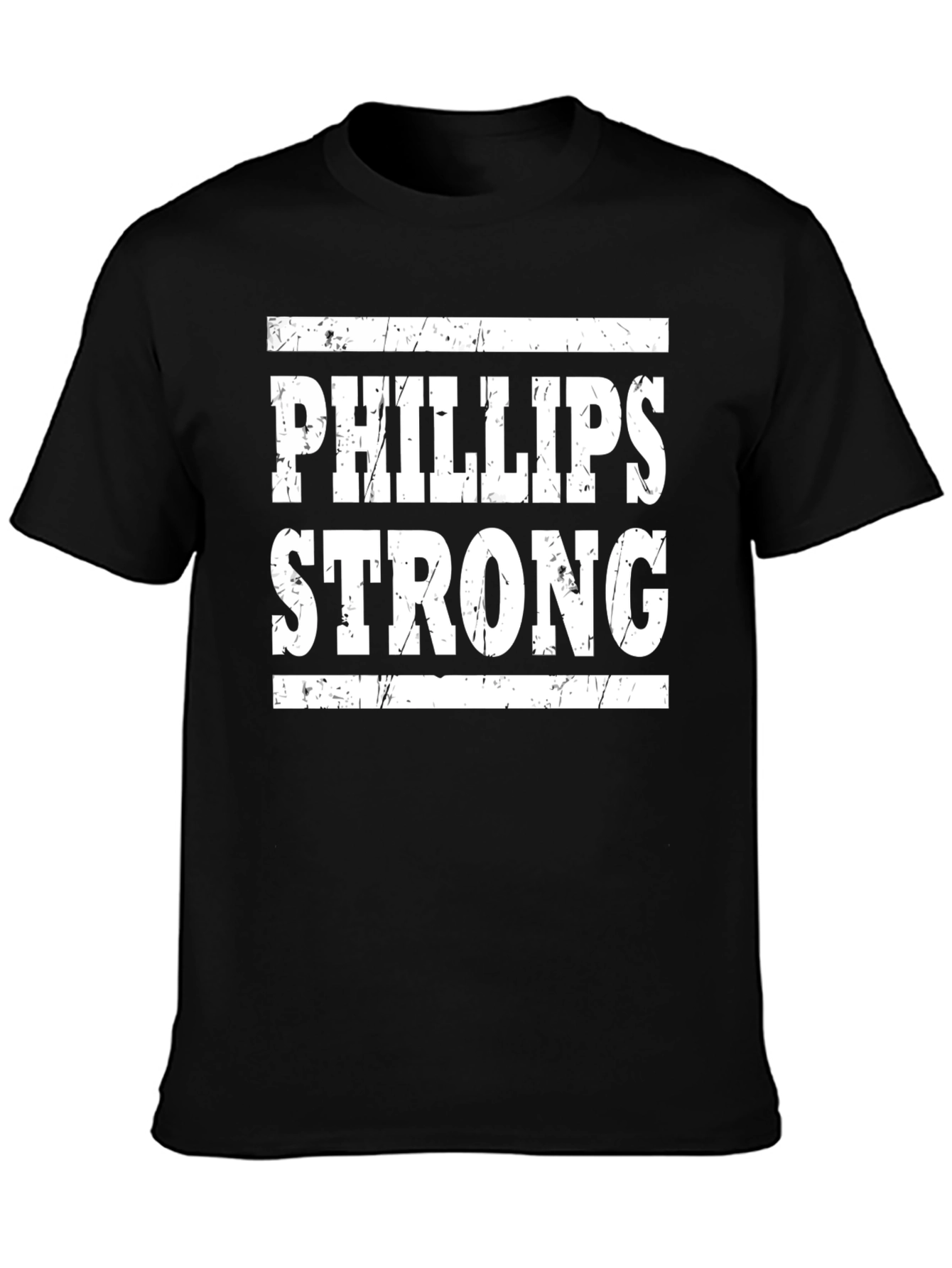 Camiseta Negra Phillips Strong con Diseño Texturizado