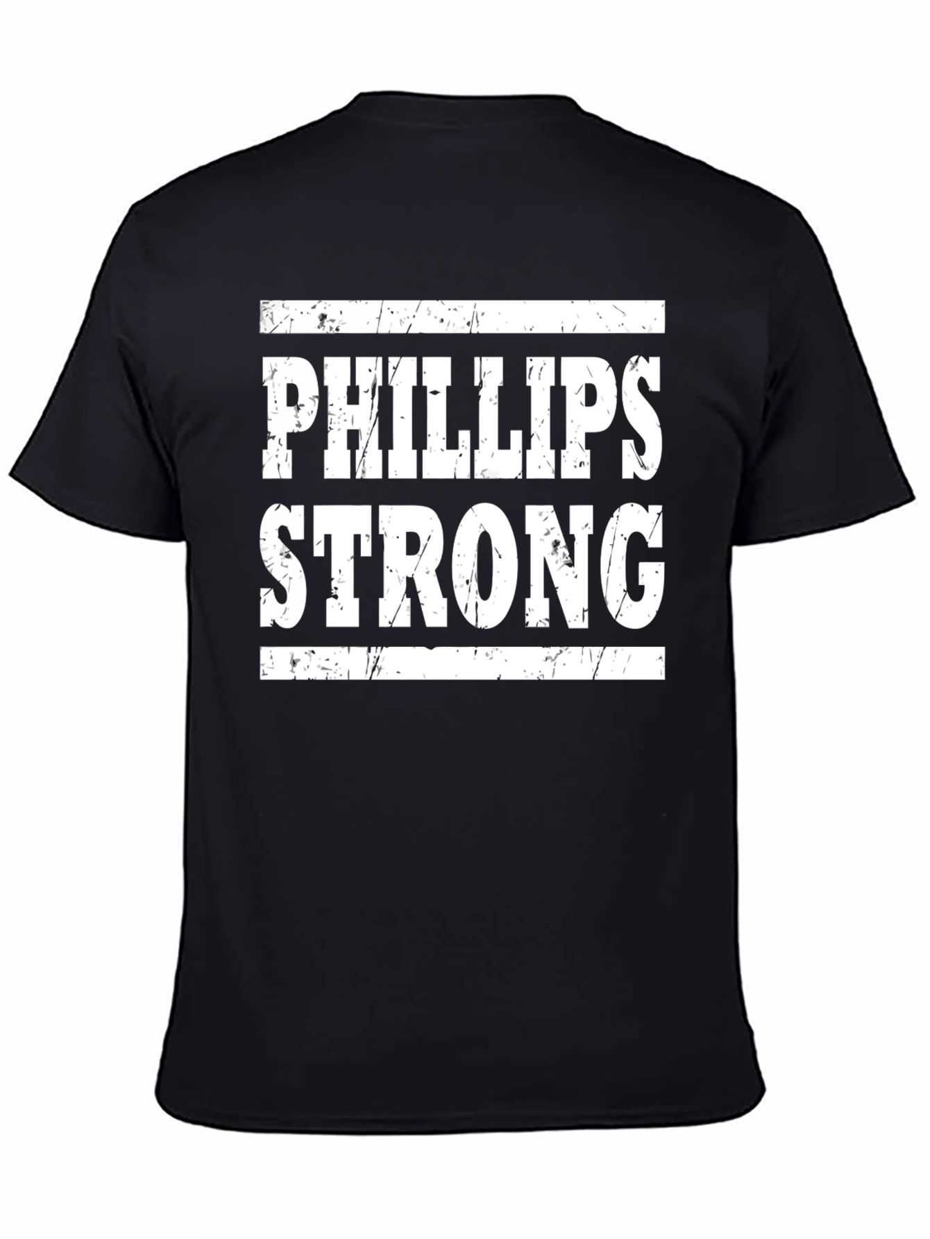 Camiseta Negra Phillips Strong con Diseño Texturizado