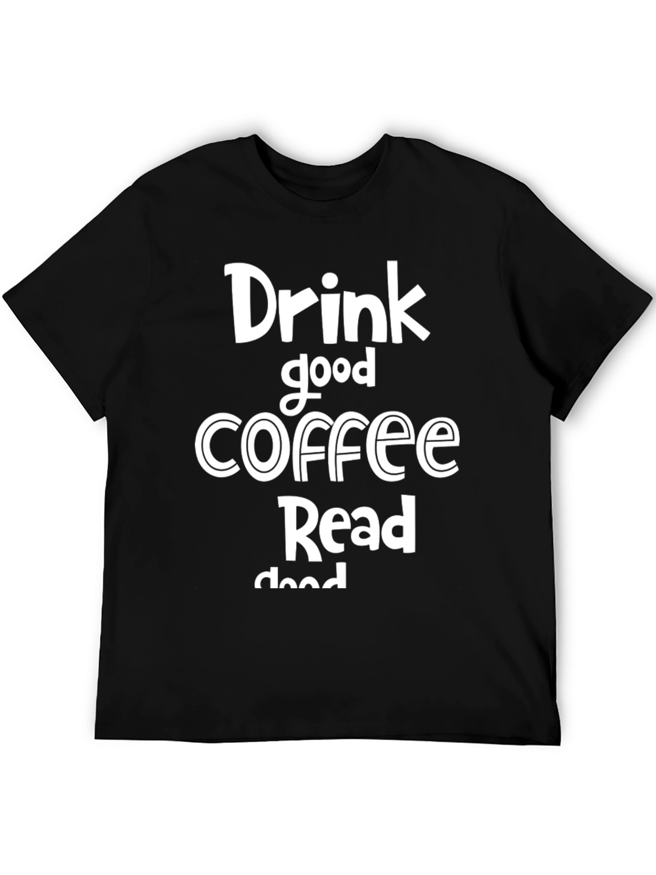 Camiseta Negra: Bebe Café Lee Libros
