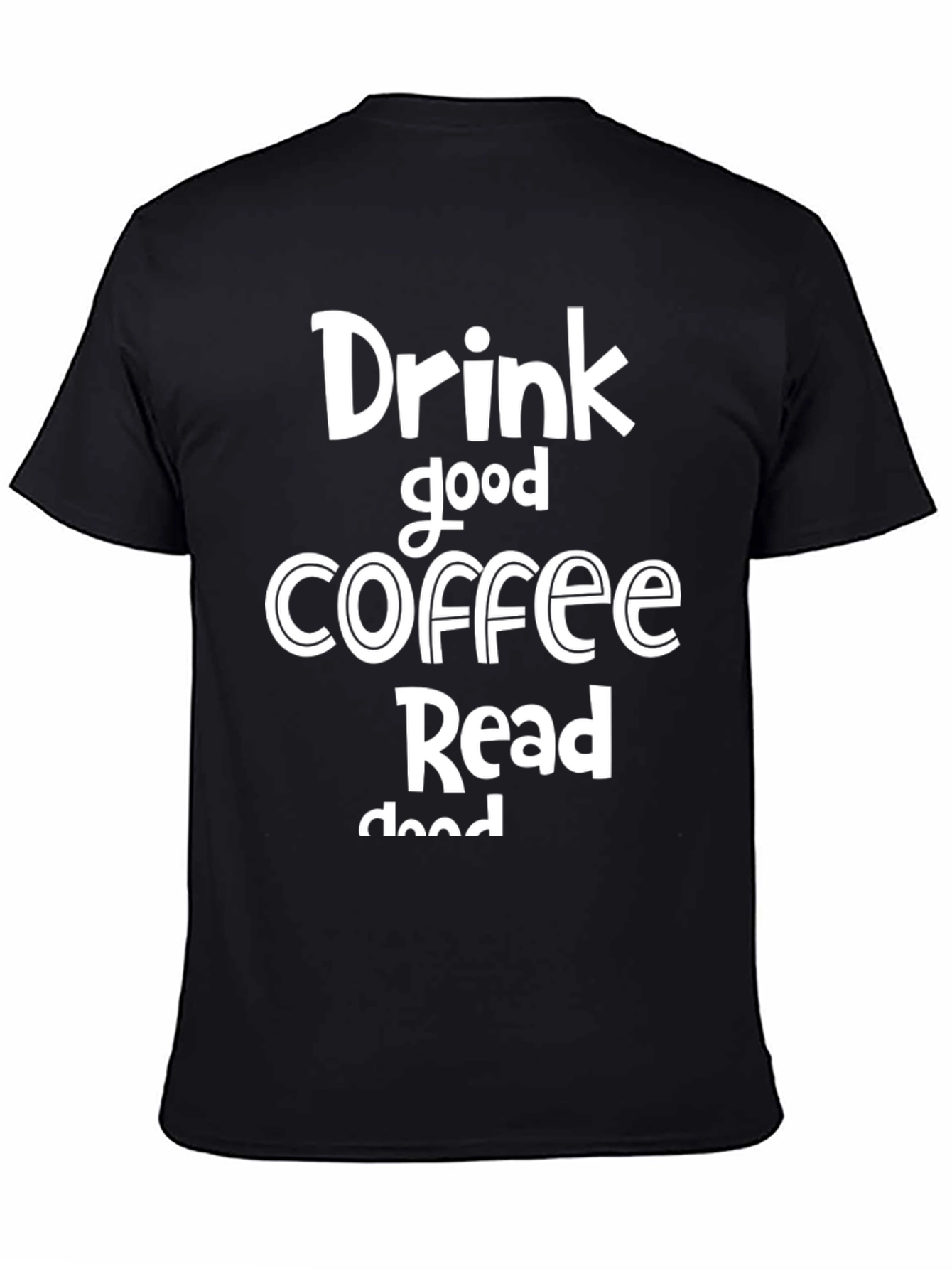 Camiseta Negra: Bebe Café Lee Libros