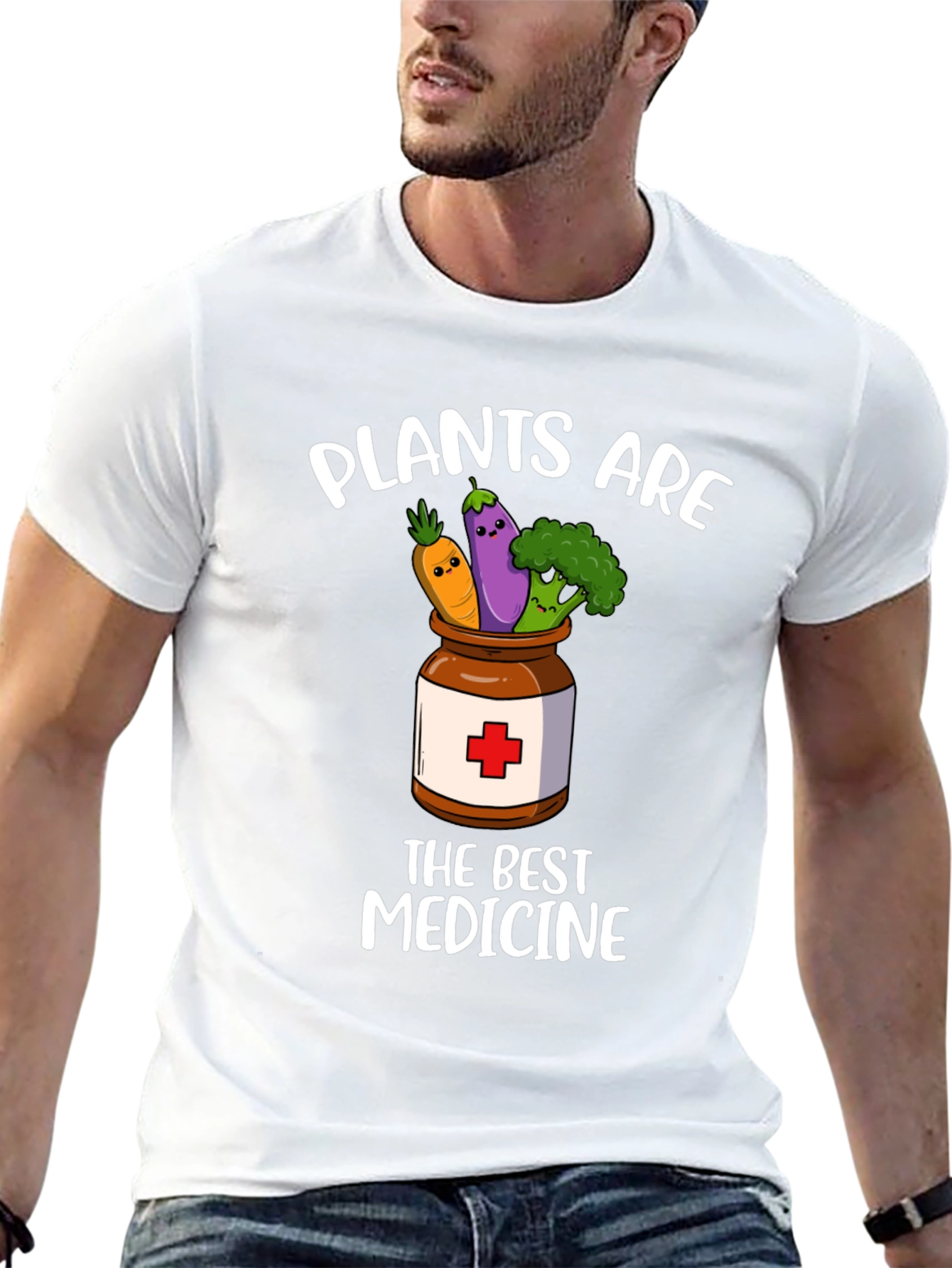 Camiseta Negra: Plantas Son la Mejor Medicina