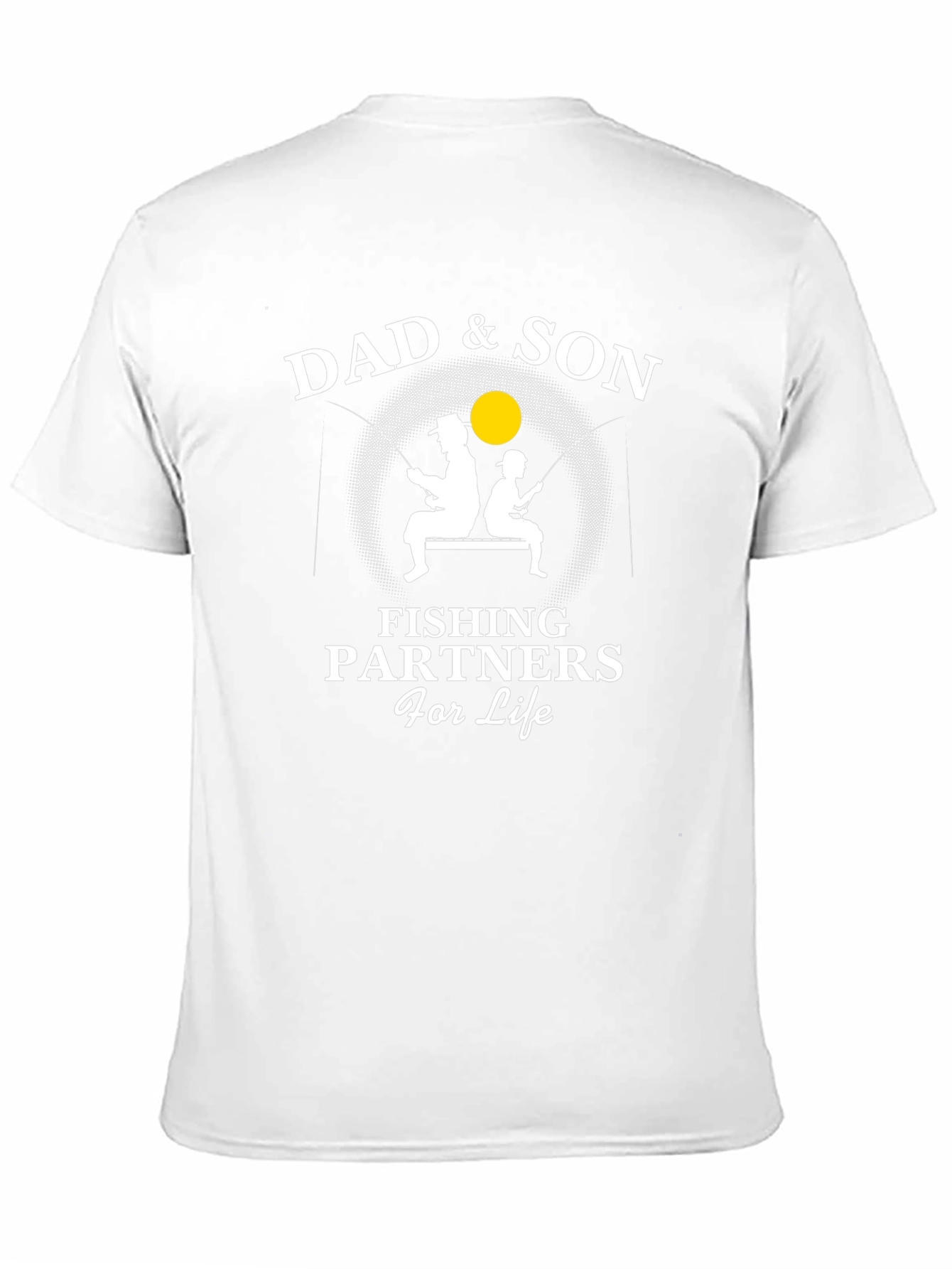 Camiseta Negra Padre e Hijo - Compañeros de Pesca