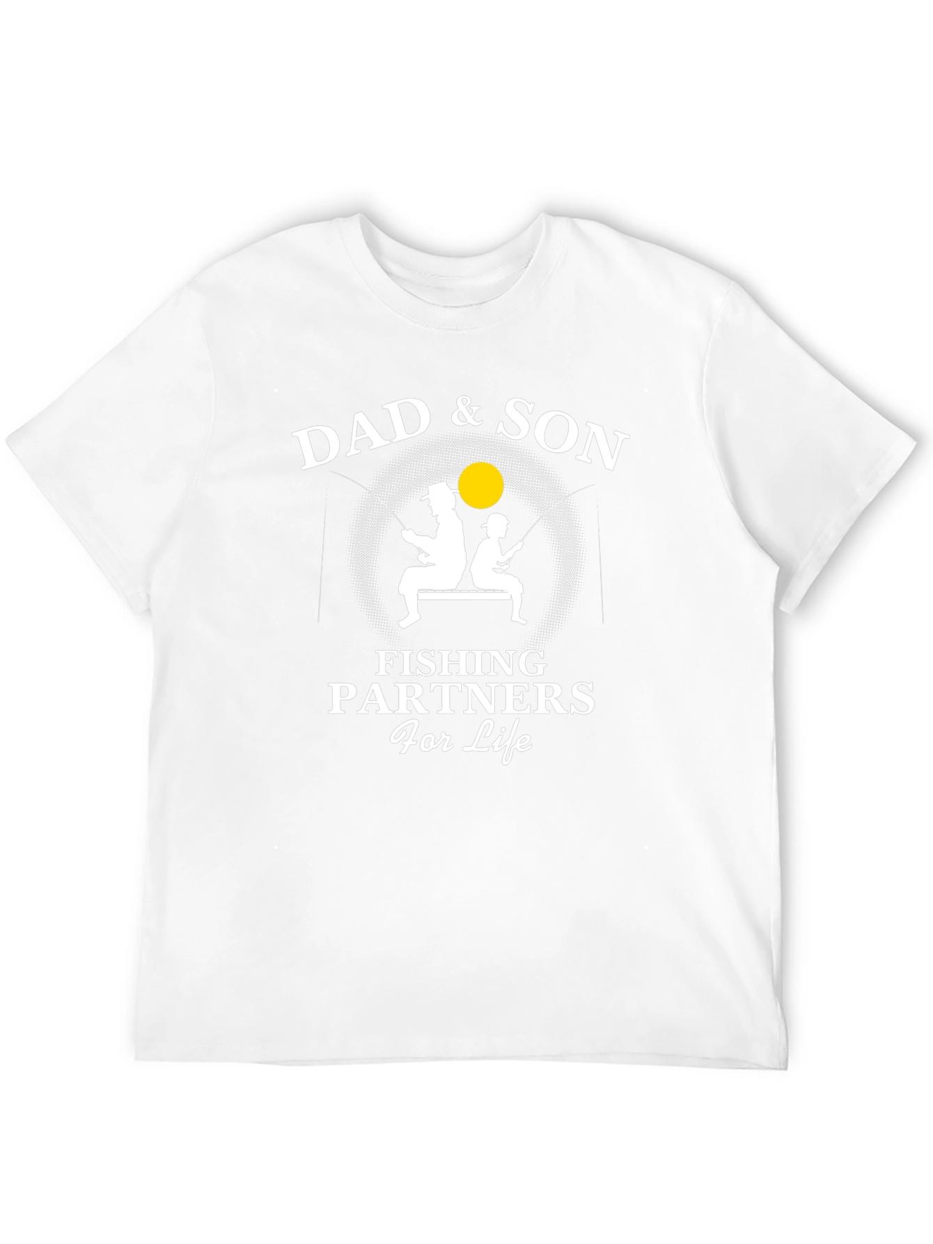 Camiseta Negra Padre e Hijo - Compañeros de Pesca
