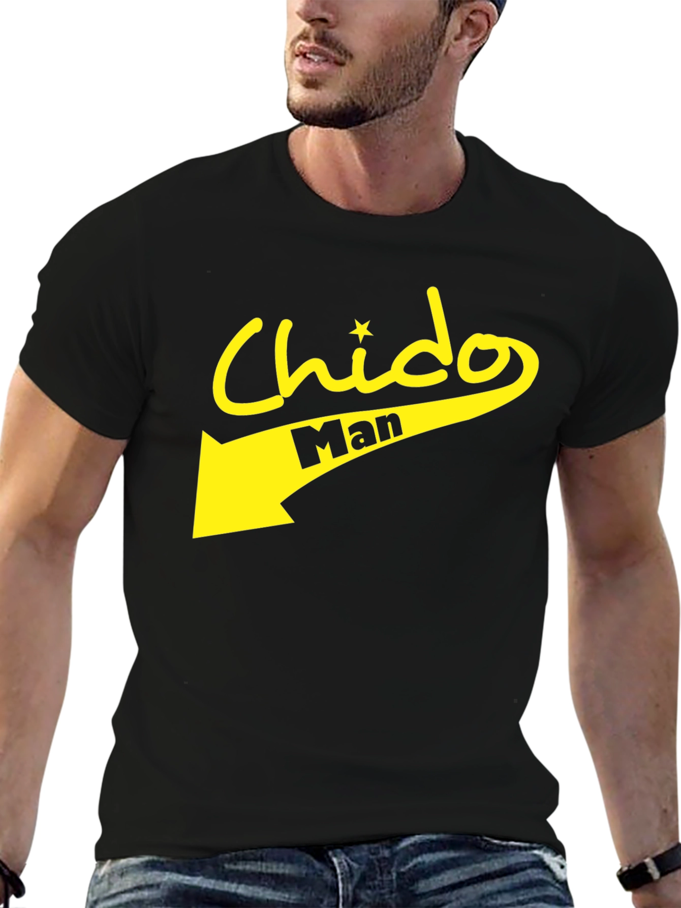 Camiseta Negra Chido Man - Estilo Casual y Atrevido