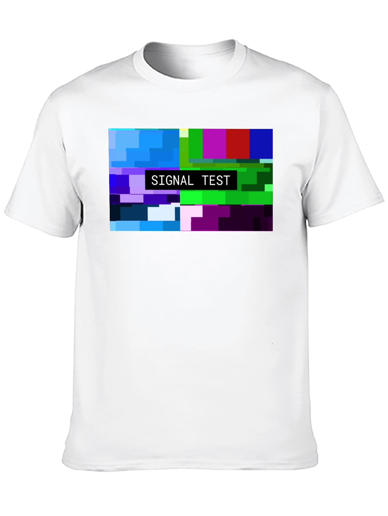 Camiseta Negra Hombre - Diseño Test de Señal