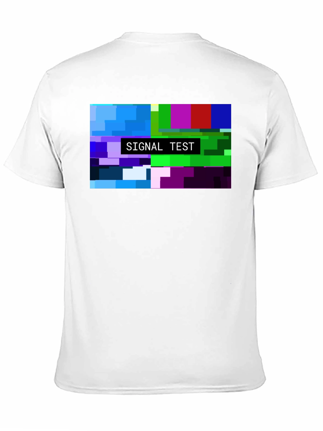 Camiseta Negra Hombre - Diseño Test de Señal