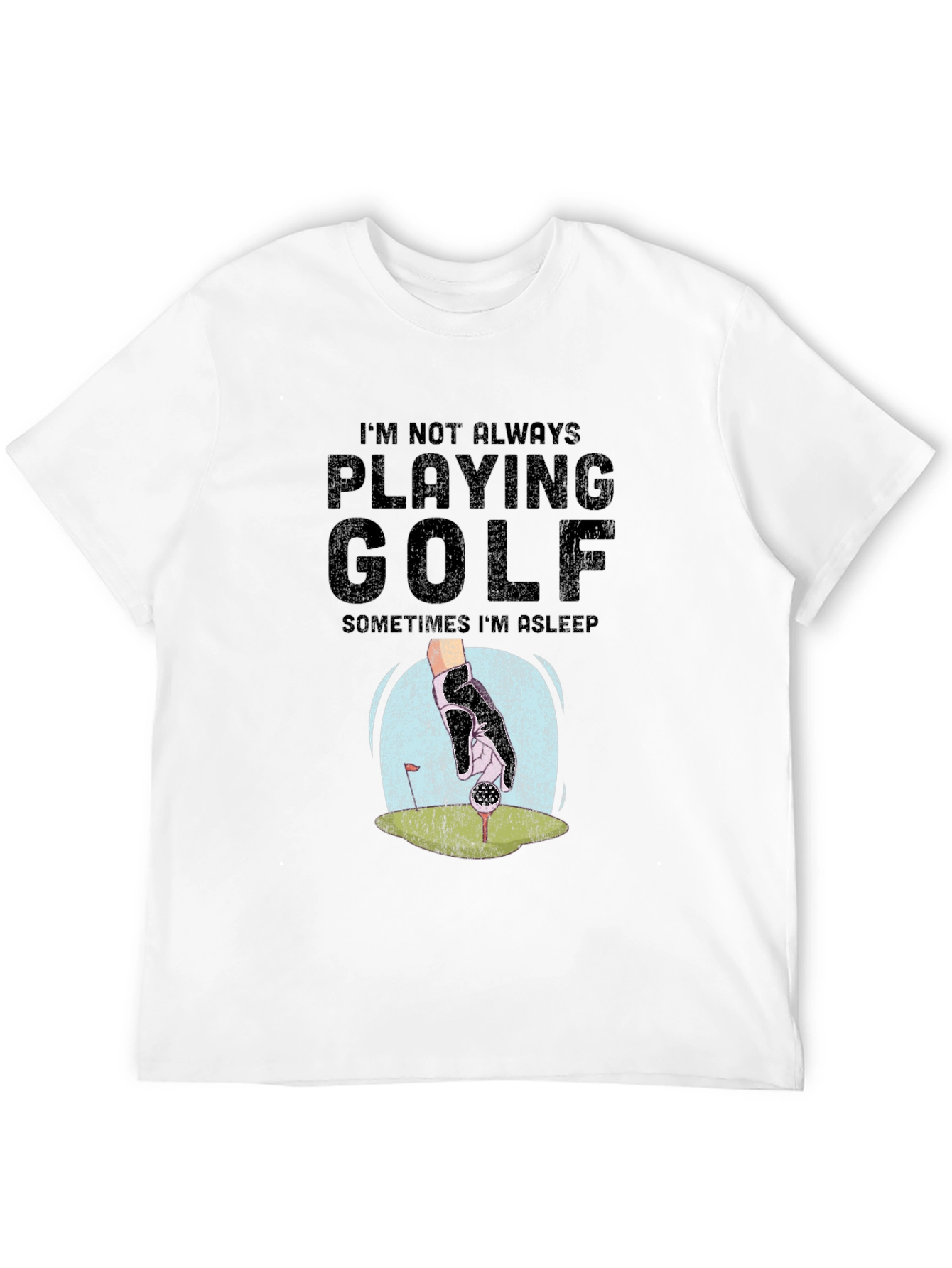 Camiseta Negra Golf: No Siempre Juego A Veces Duermo