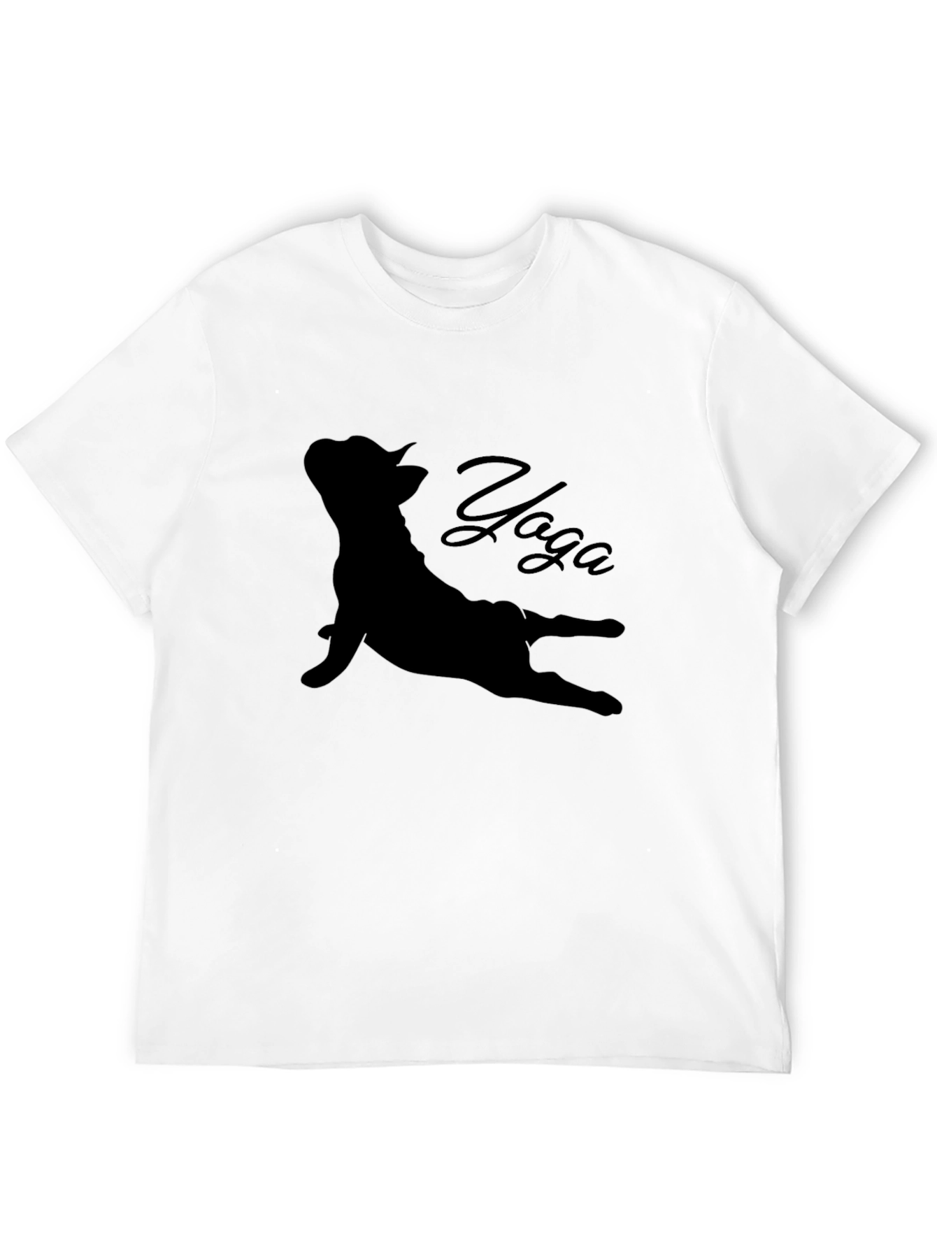Camiseta Negra con Diseño de Yoga para Hombre