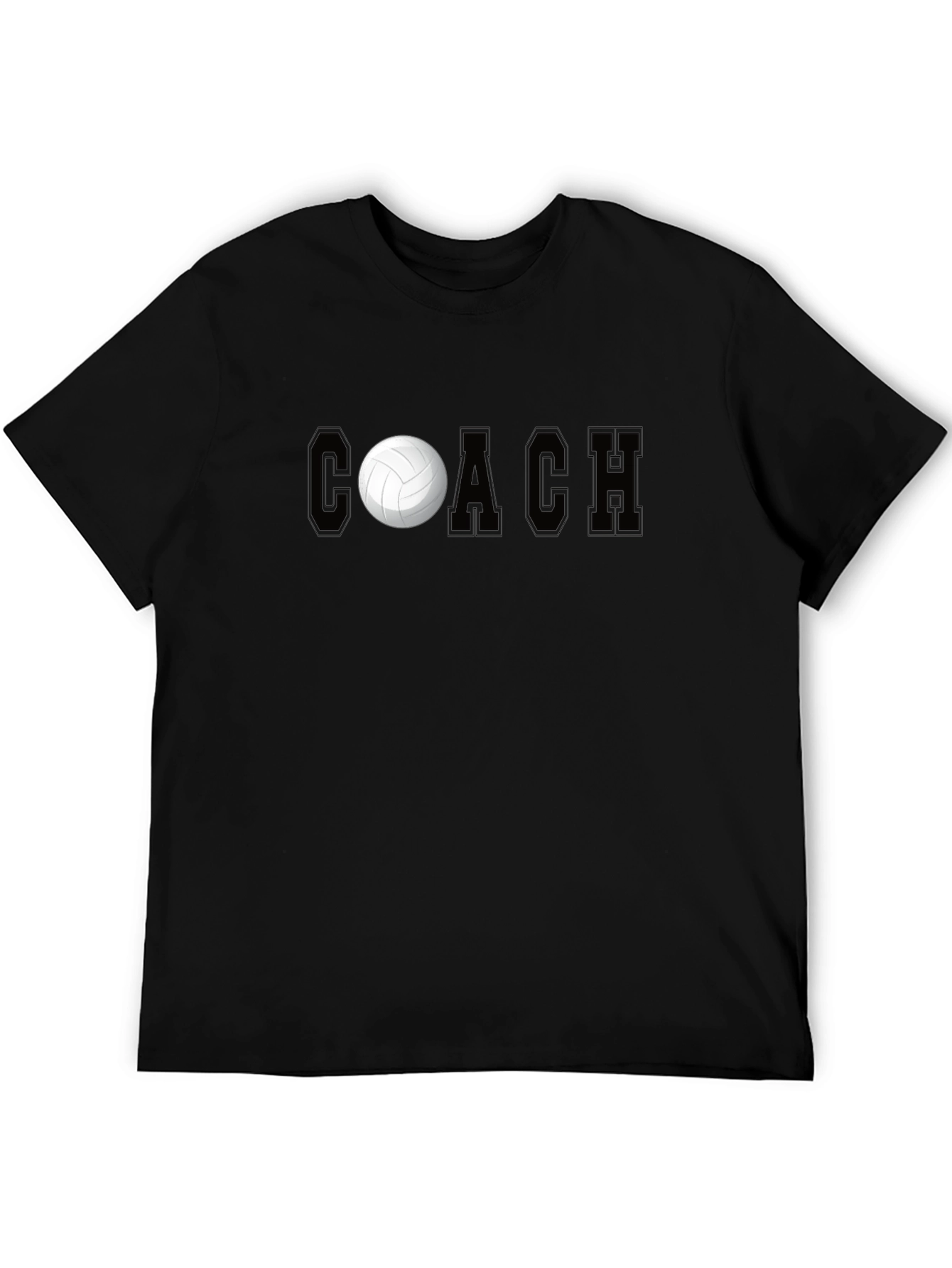 Camiseta Coach de Voleibol Negra para Hombre