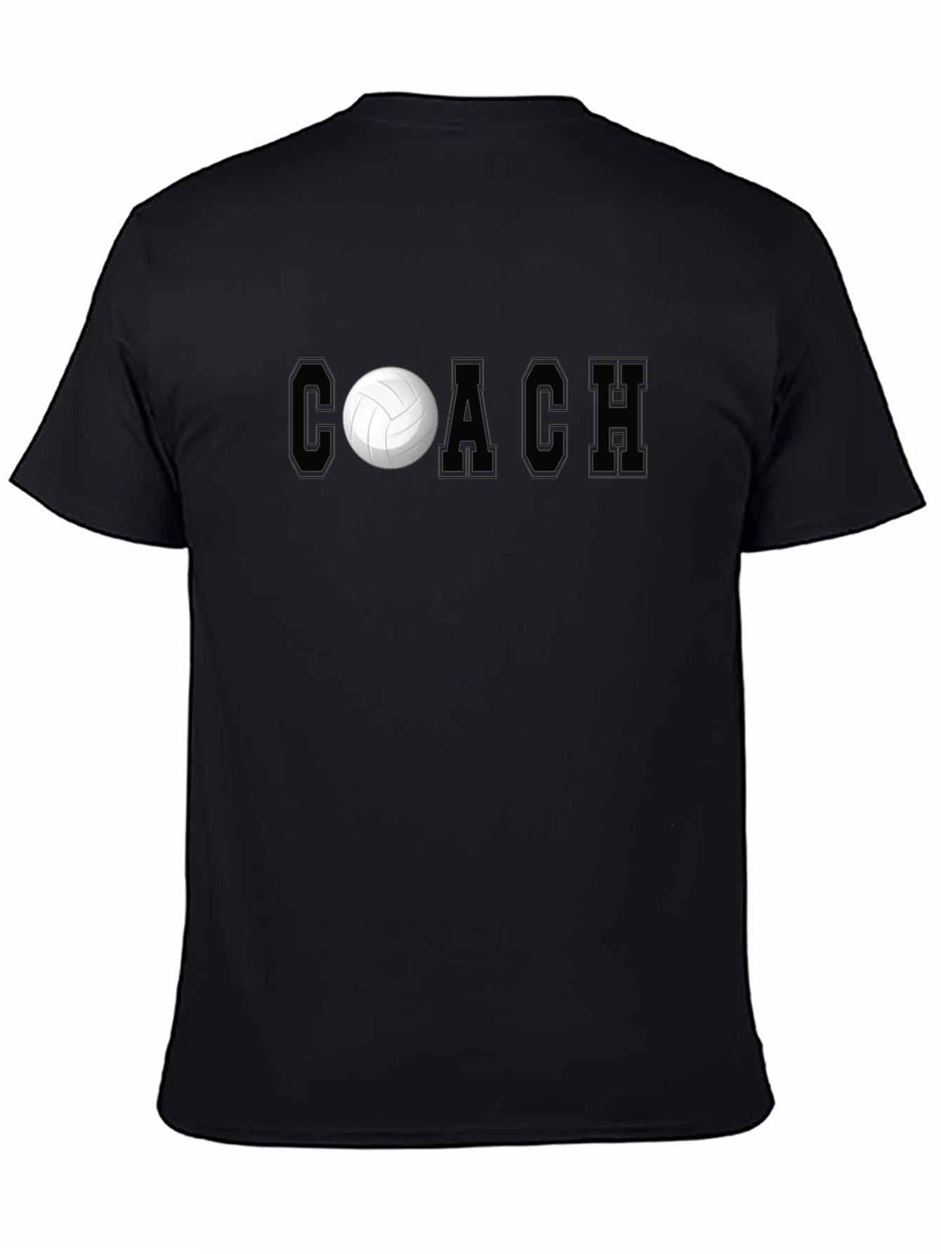 Camiseta Coach de Voleibol Negra para Hombre