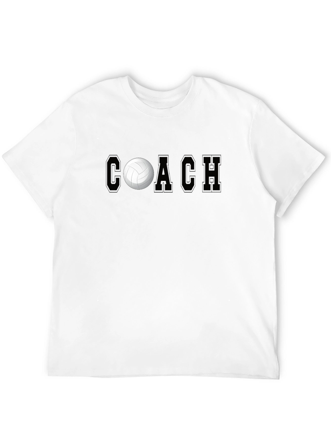 Camiseta Coach de Voleibol Negra para Hombre