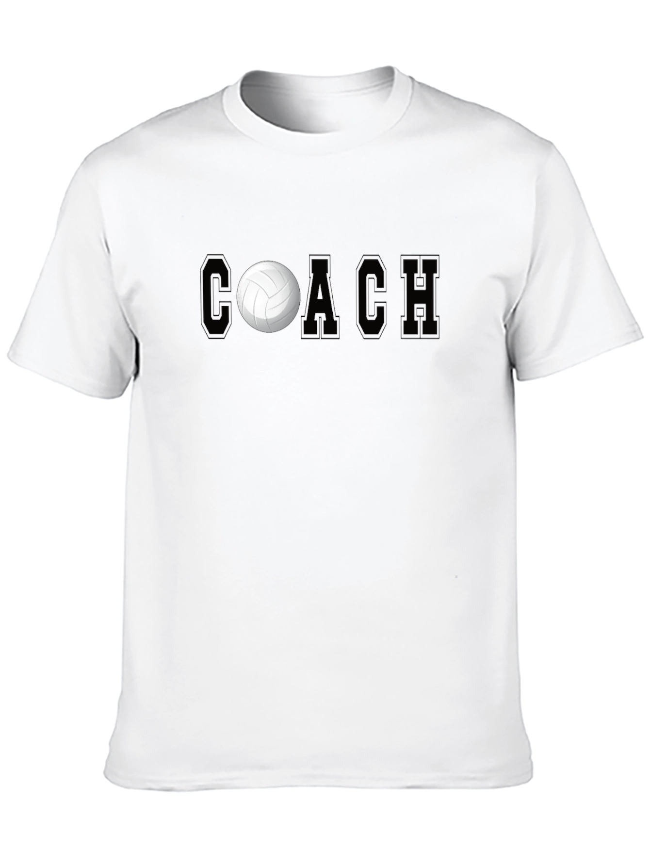 Camiseta Coach de Voleibol Negra para Hombre
