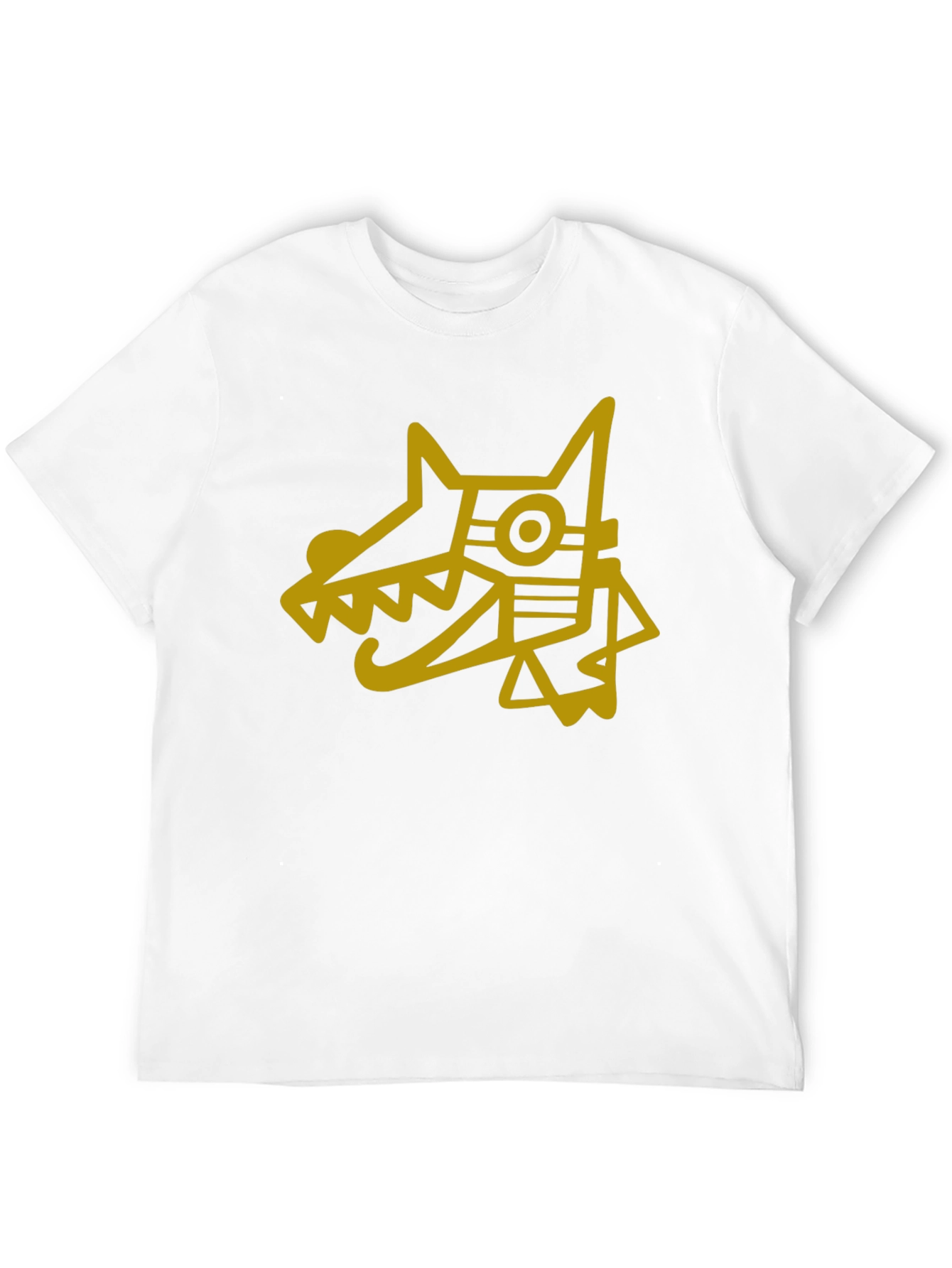 Camiseta Hombre Negra Diseño Perro Azteca