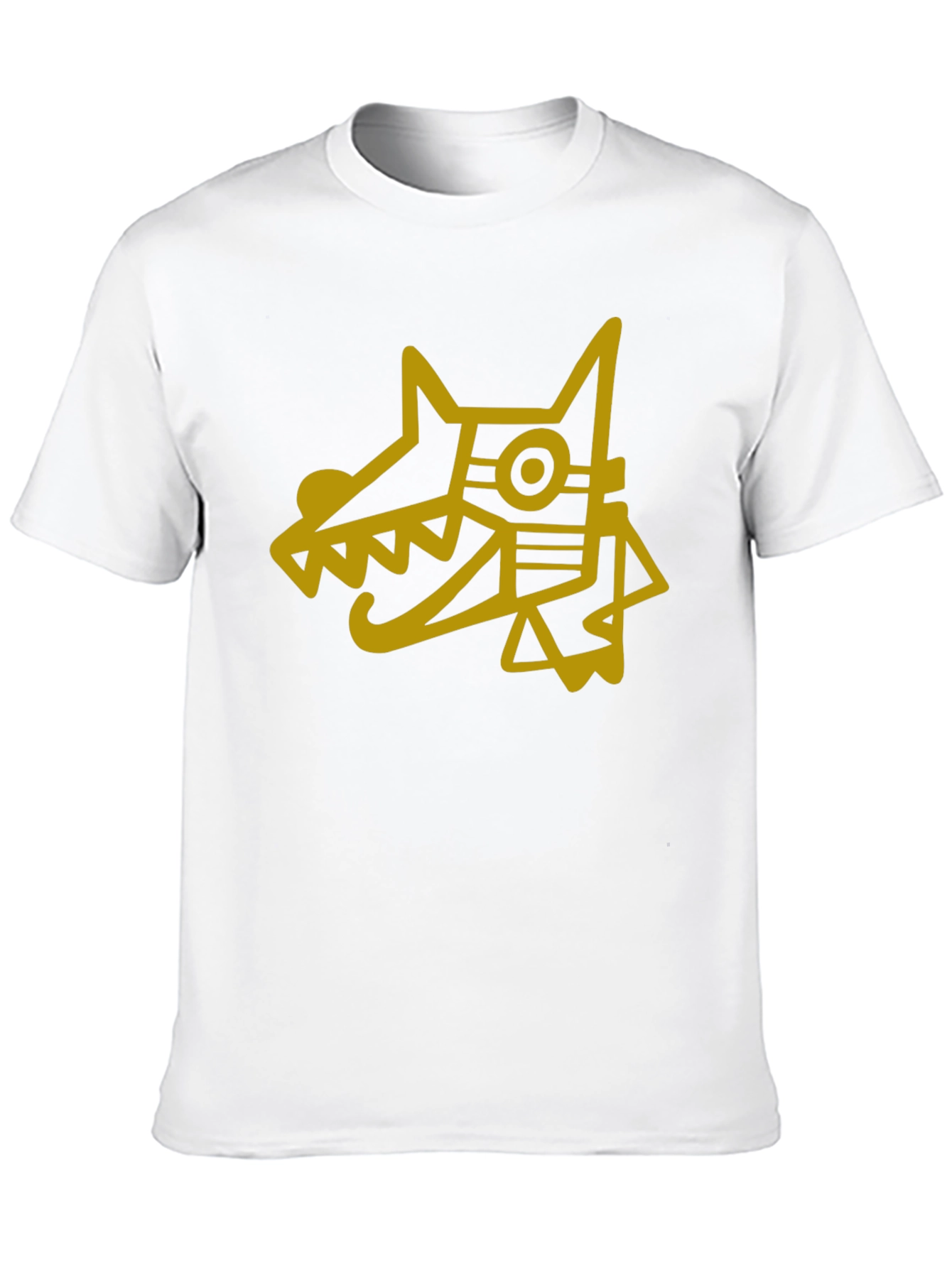 Camiseta Hombre Negra Diseño Perro Azteca