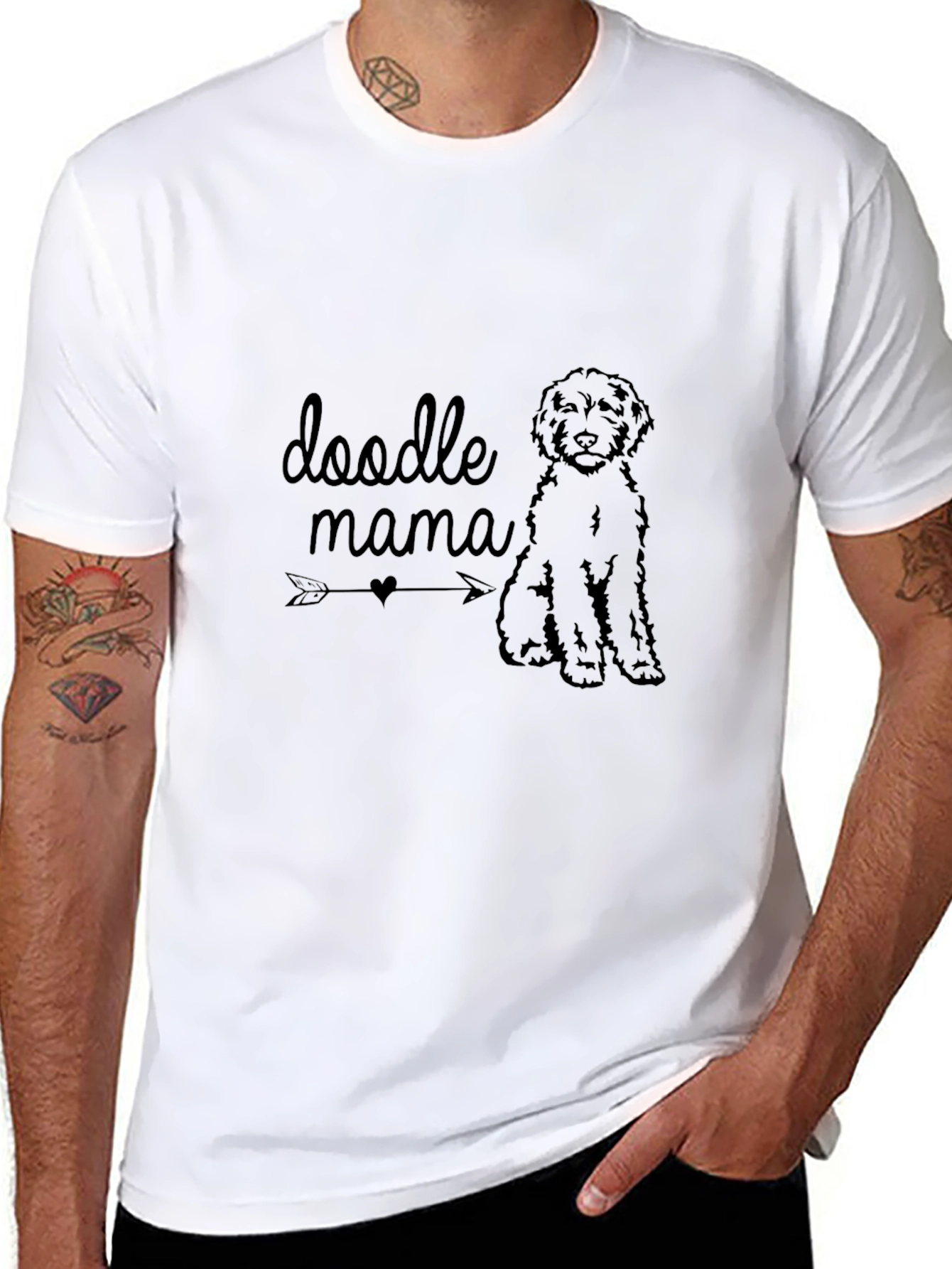 Camiseta Negra Doodle Mama